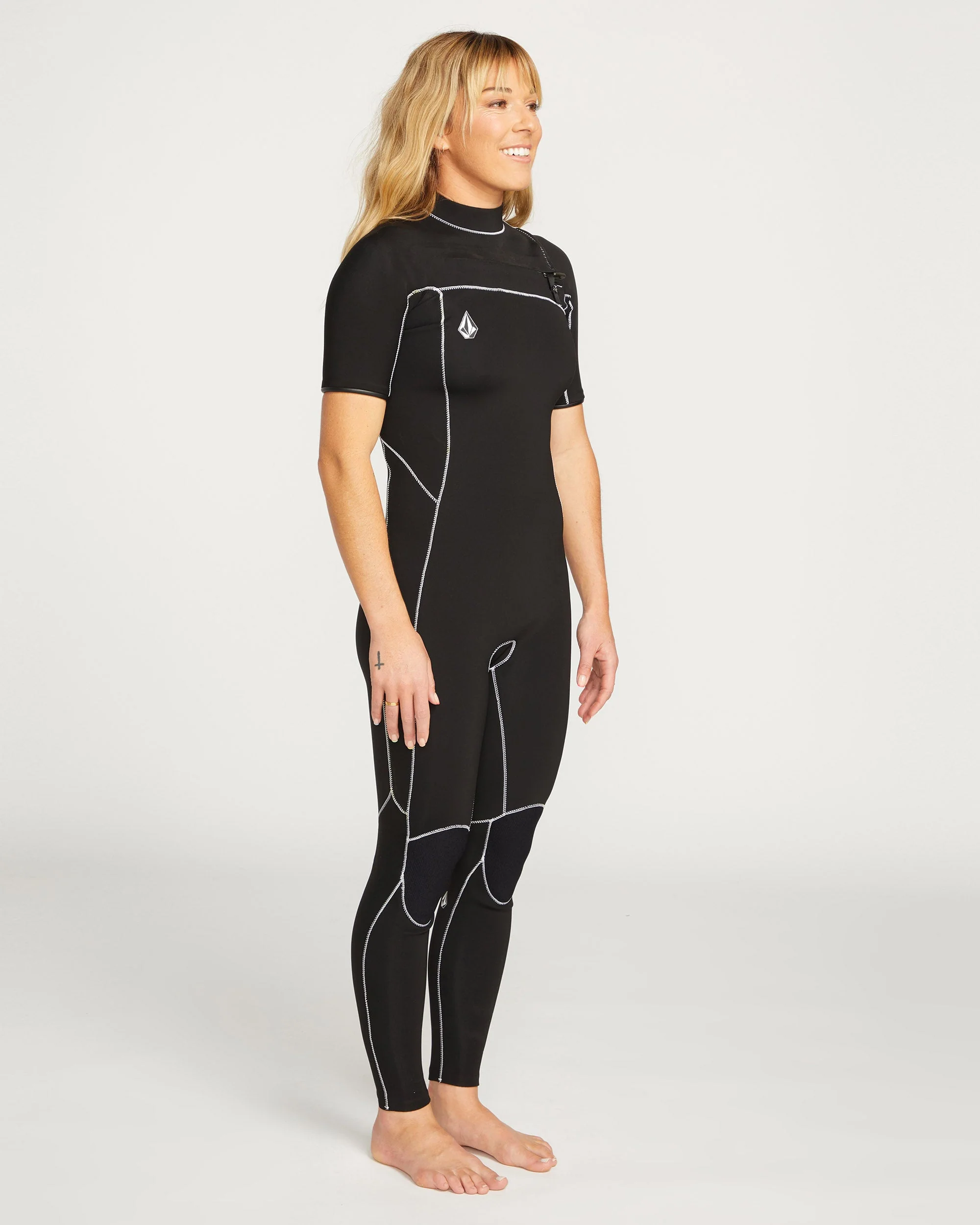 2Mm Shorts sleeve Chest Zip Neoprenanzug - BLACK - Image 3