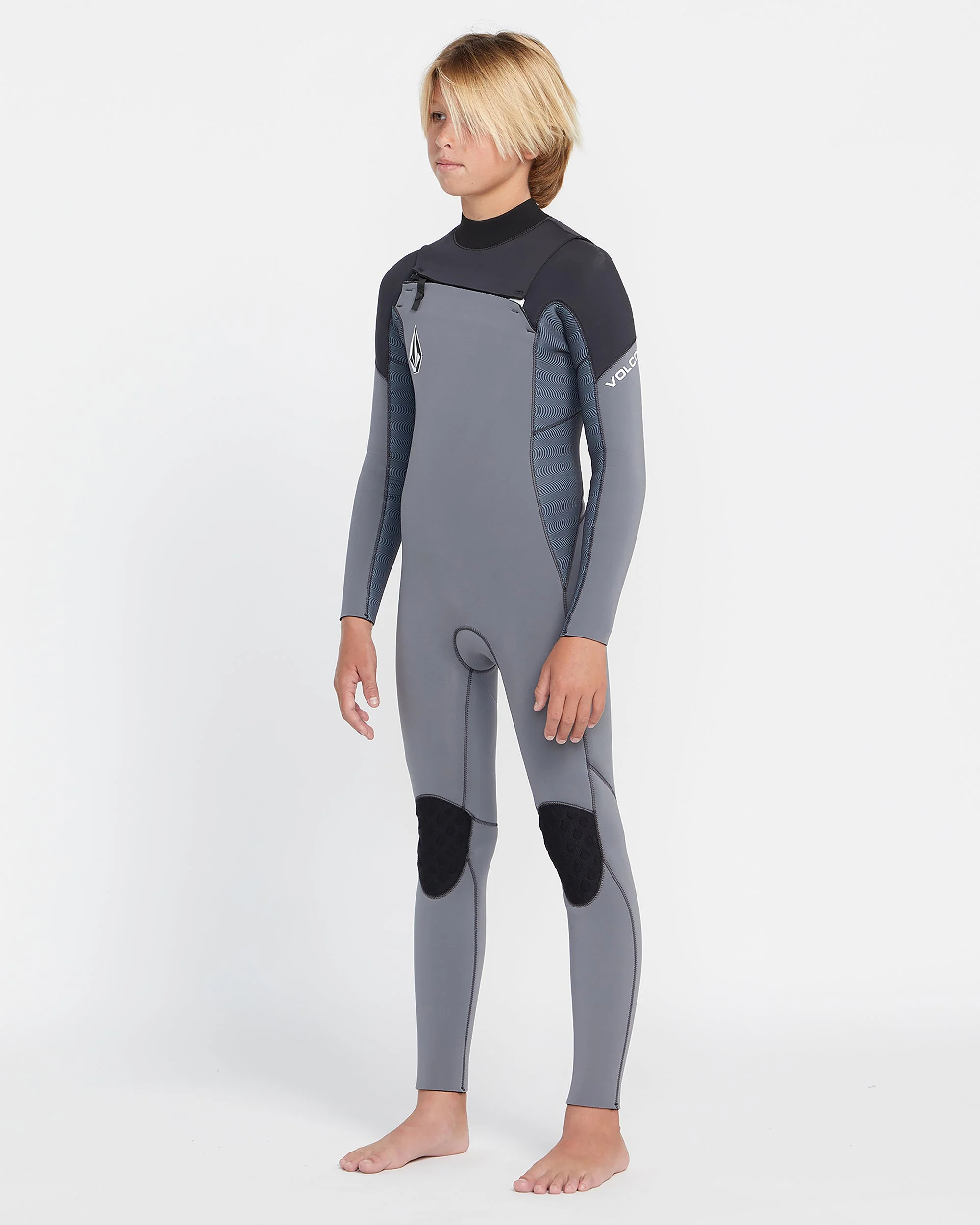 3/2Mm Chest Zip Neoprenanzug - Charcoal - (KINDER) - Image 10