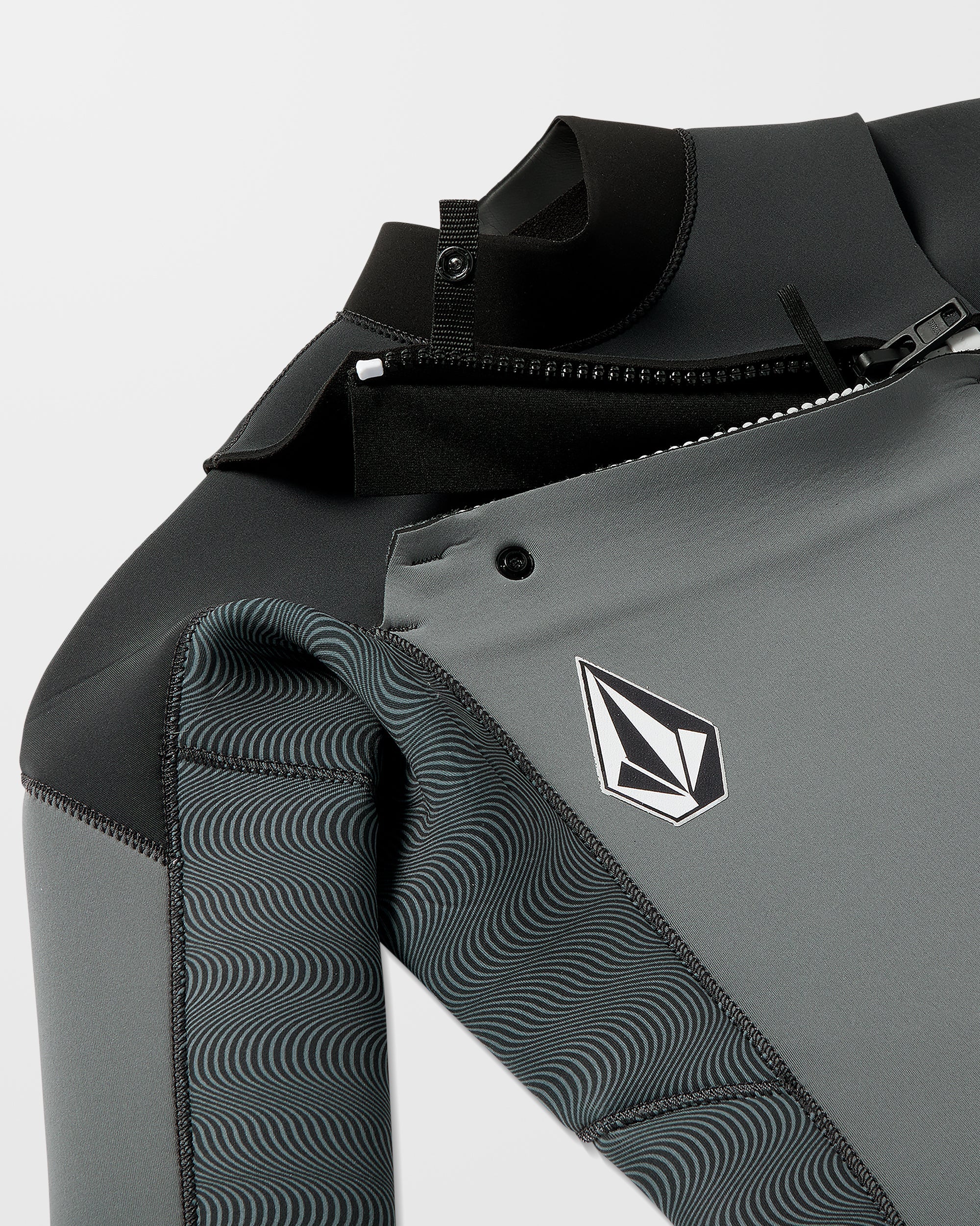3/2Mm Chest Zip Neoprenanzug - Charcoal - (KINDER) - Image 6