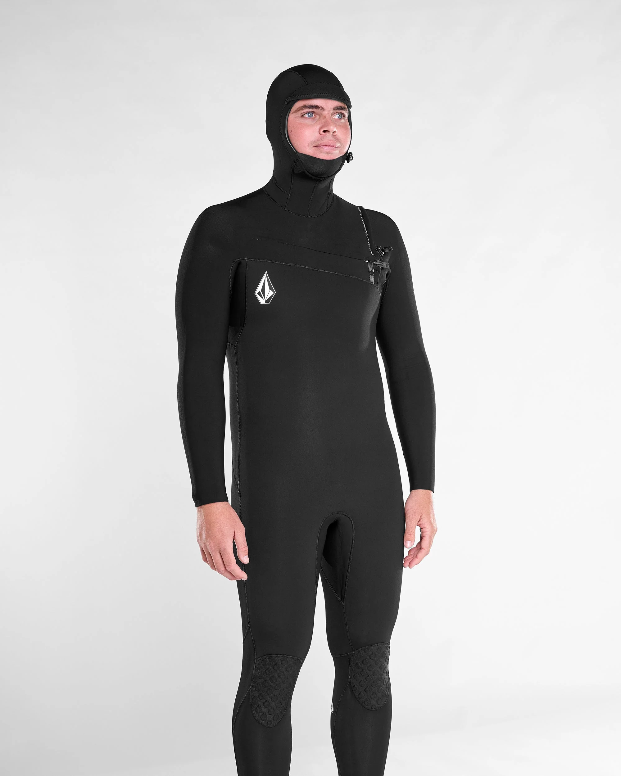 Modulator 4/3Mm Hooded Chest Zip Neoprenanzug - Black - Image 4