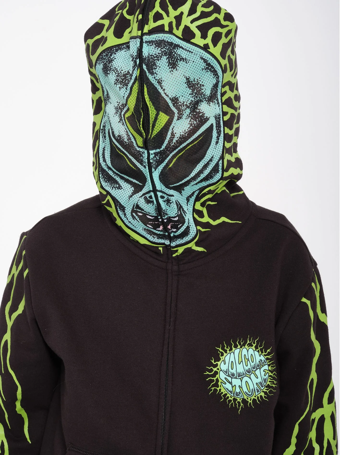 Alien Full Zip Hoodie - Black - (KINDER) - Image 2