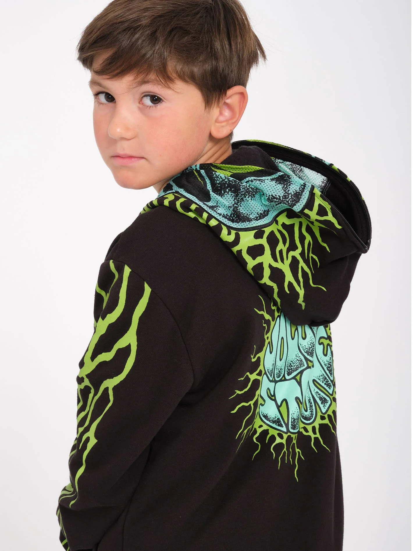 Alien Full Zip Hoodie - Black - (KINDER) - Image 8