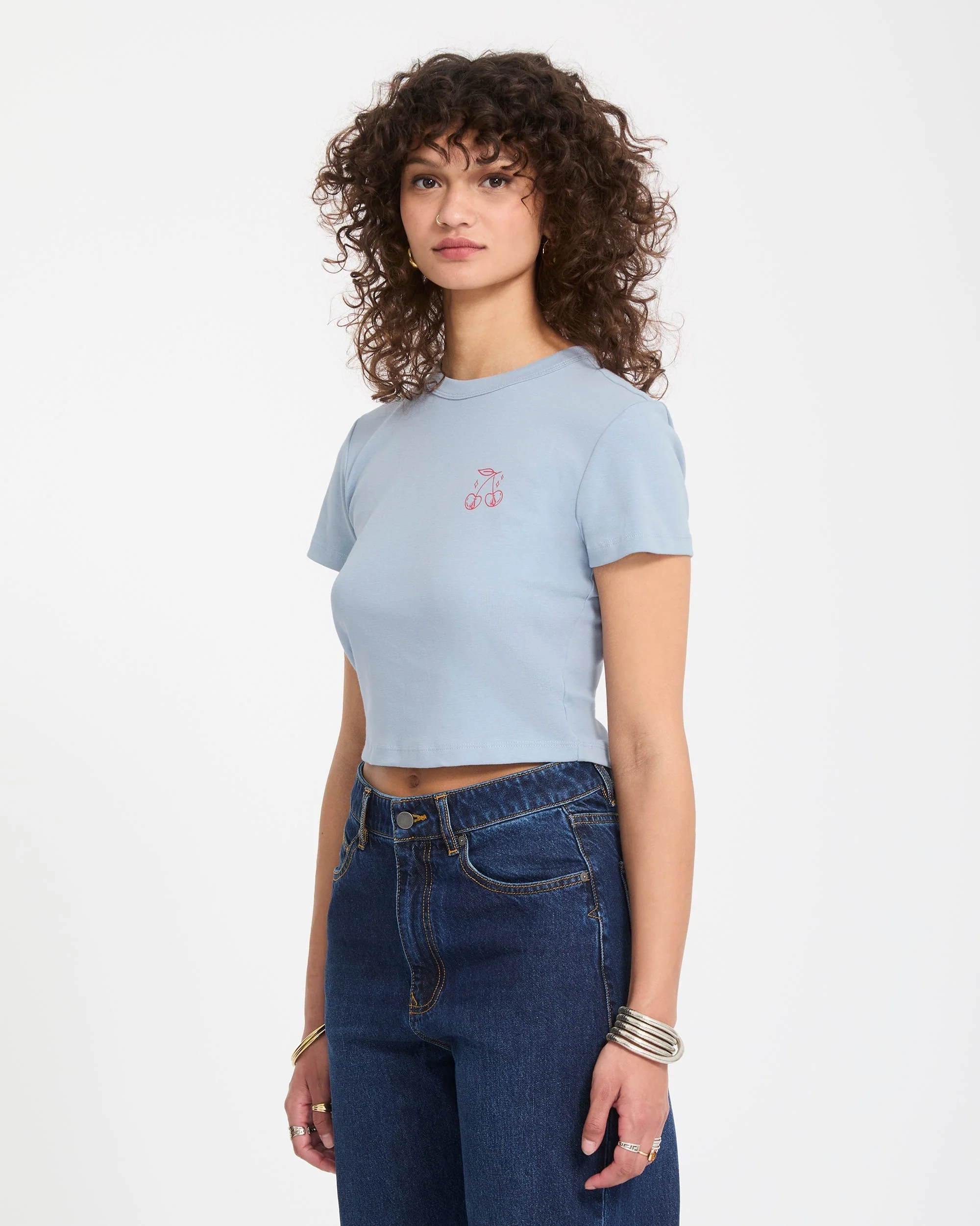 As If Baby Crop-Top - Cali Blue - Image 5
