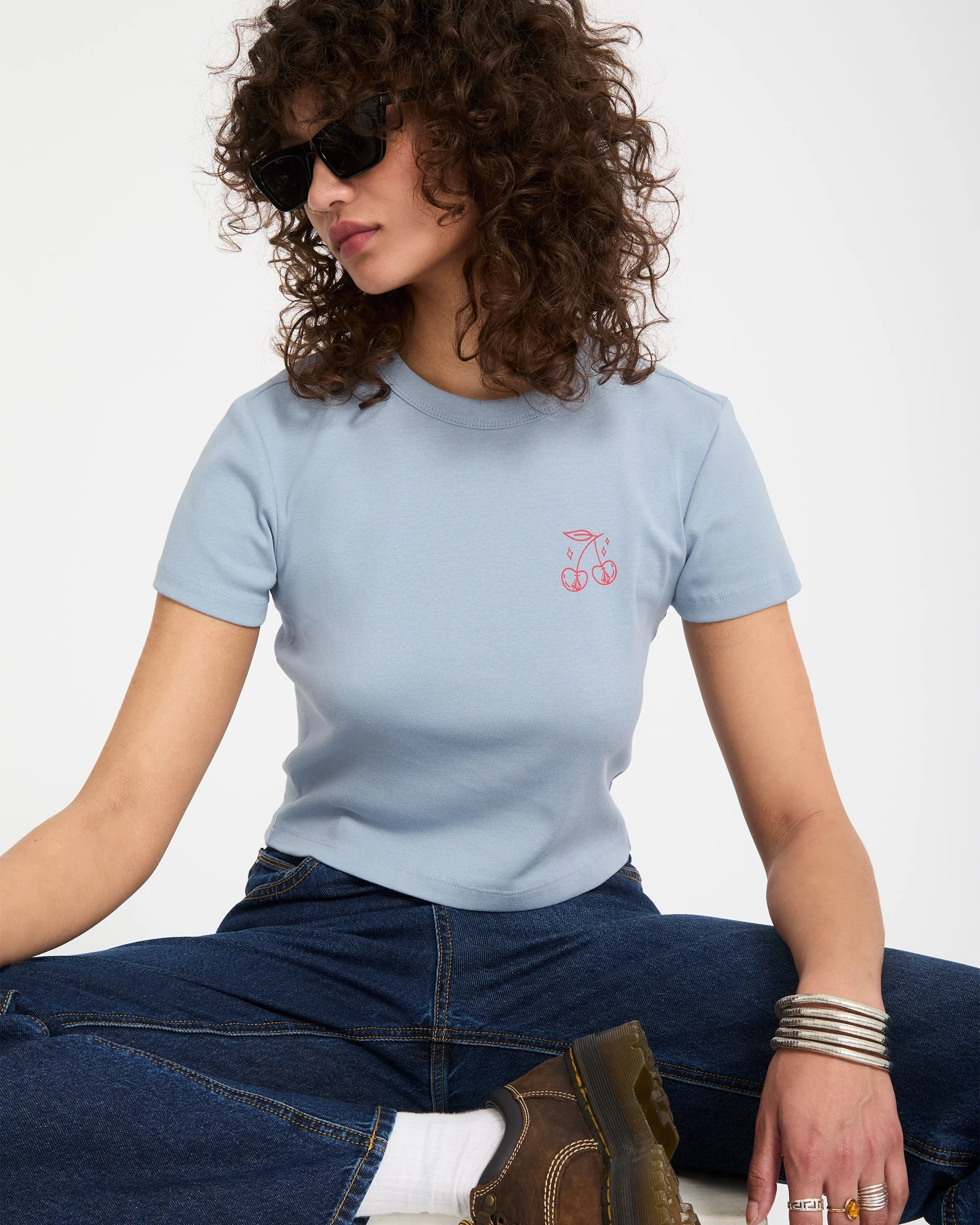 As If Baby Crop-Top - Cali Blue - Image 8