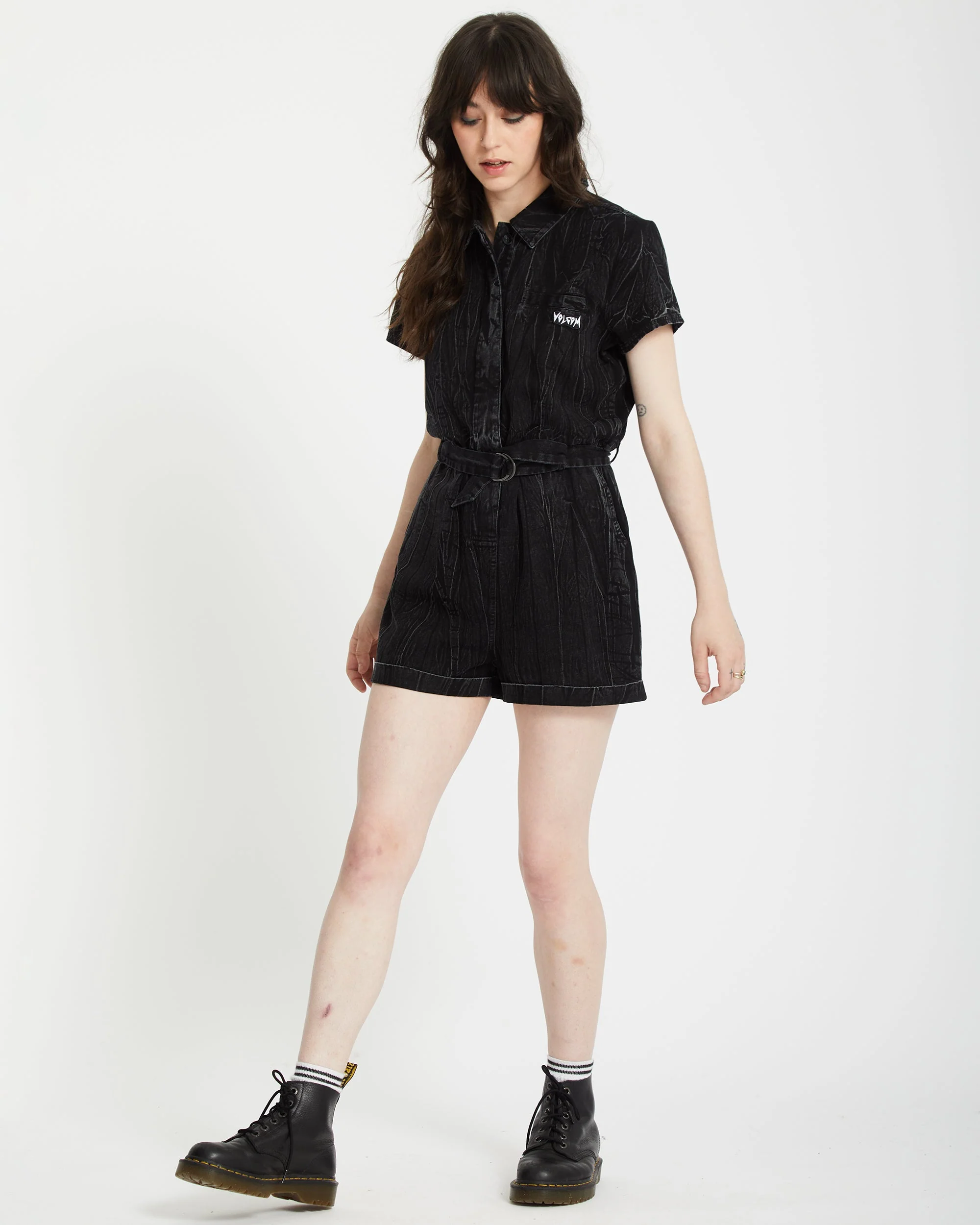 Asphalt Romper - BLACK MARBLE WASH - Image 4