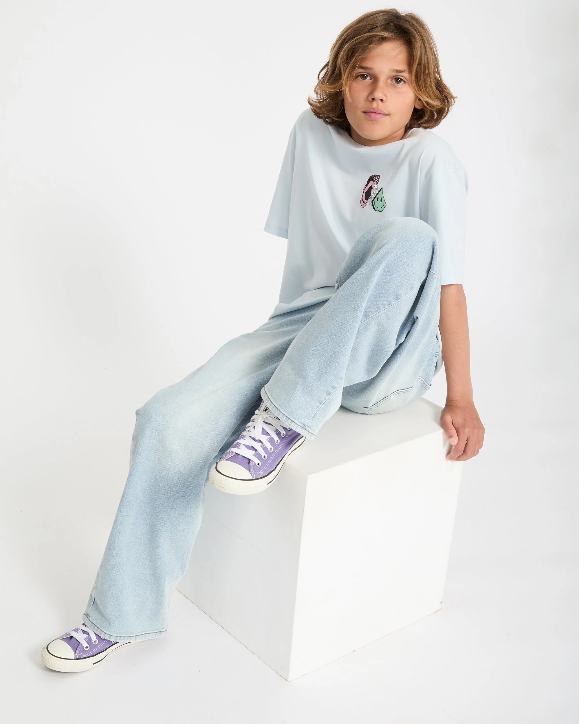 Aura T-Shirt - Light Blue Acid - (KINDER) - Image 10