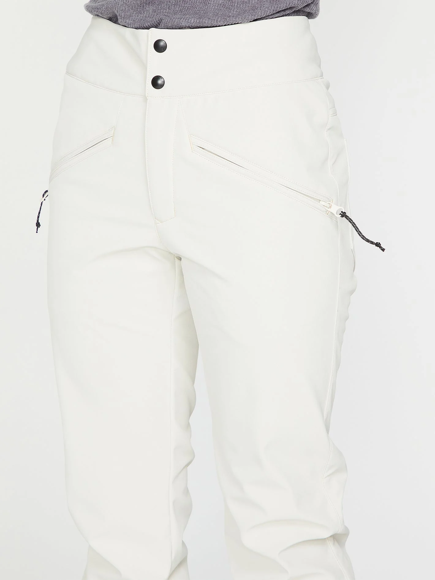 Battle Stretch High Rise Trousers - Off White - Image 3