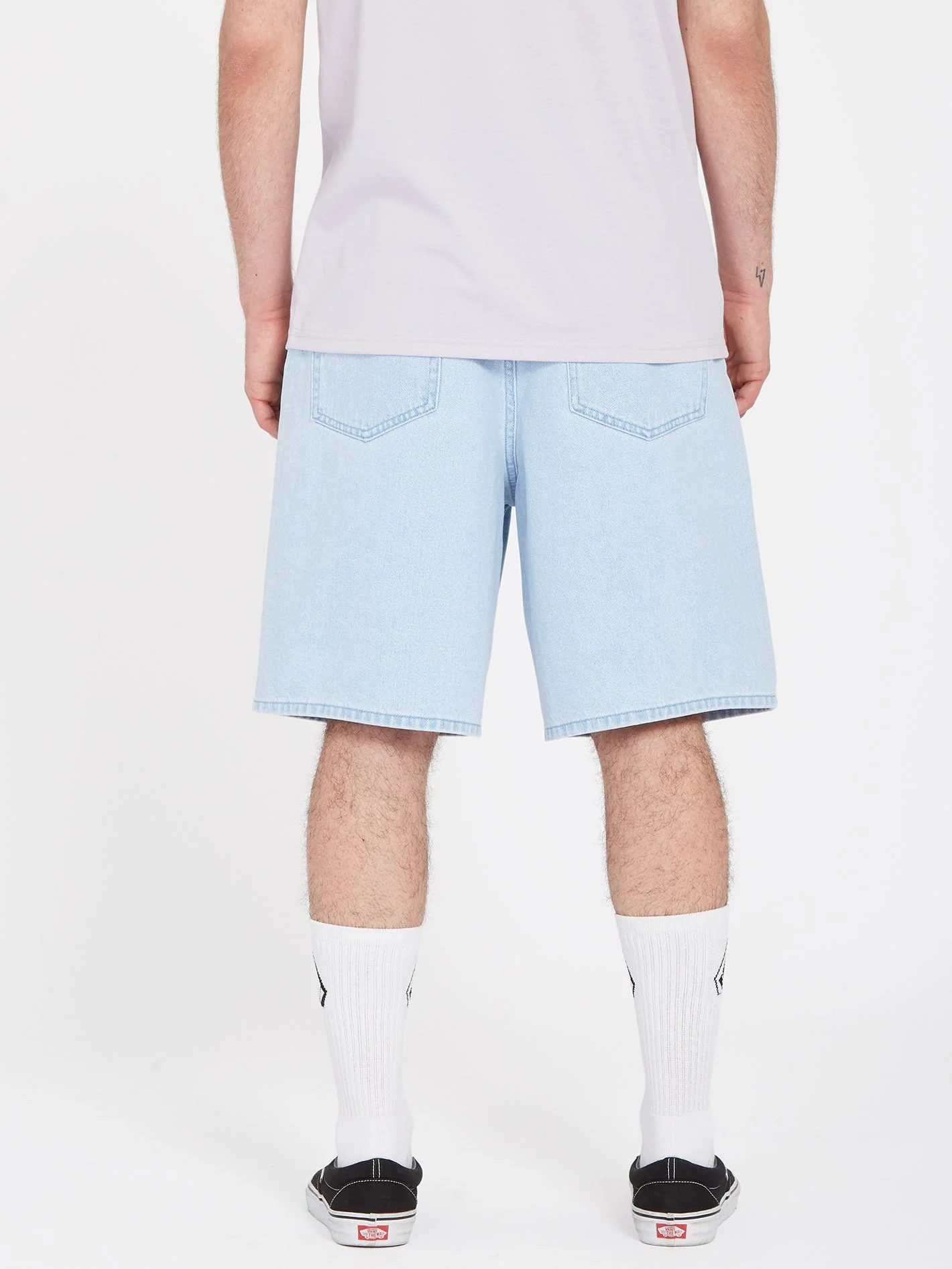 Billow Denim Shorts - LIGHT BLUE - Image 2