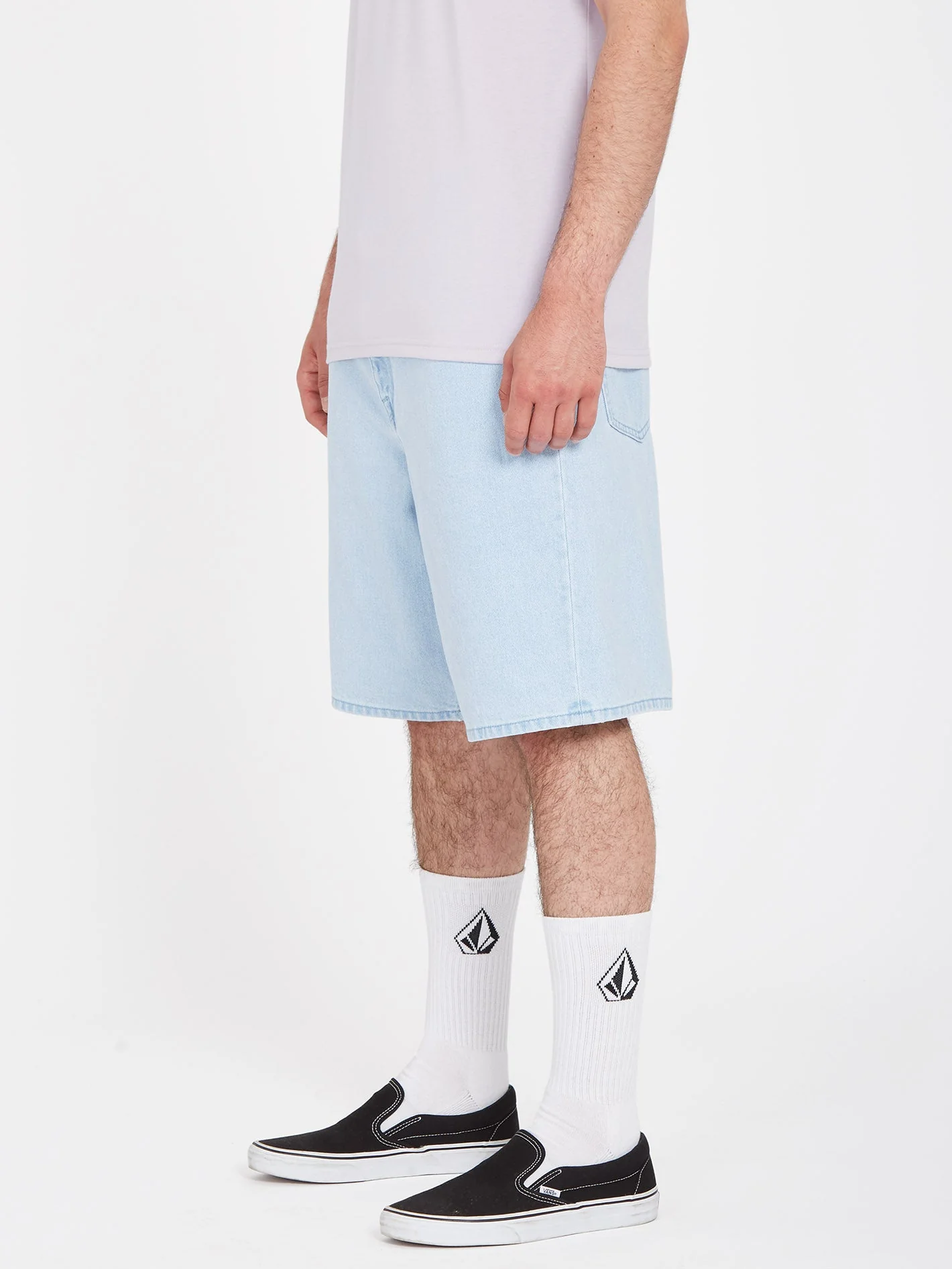 Billow Denim Shorts - LIGHT BLUE - Image 7