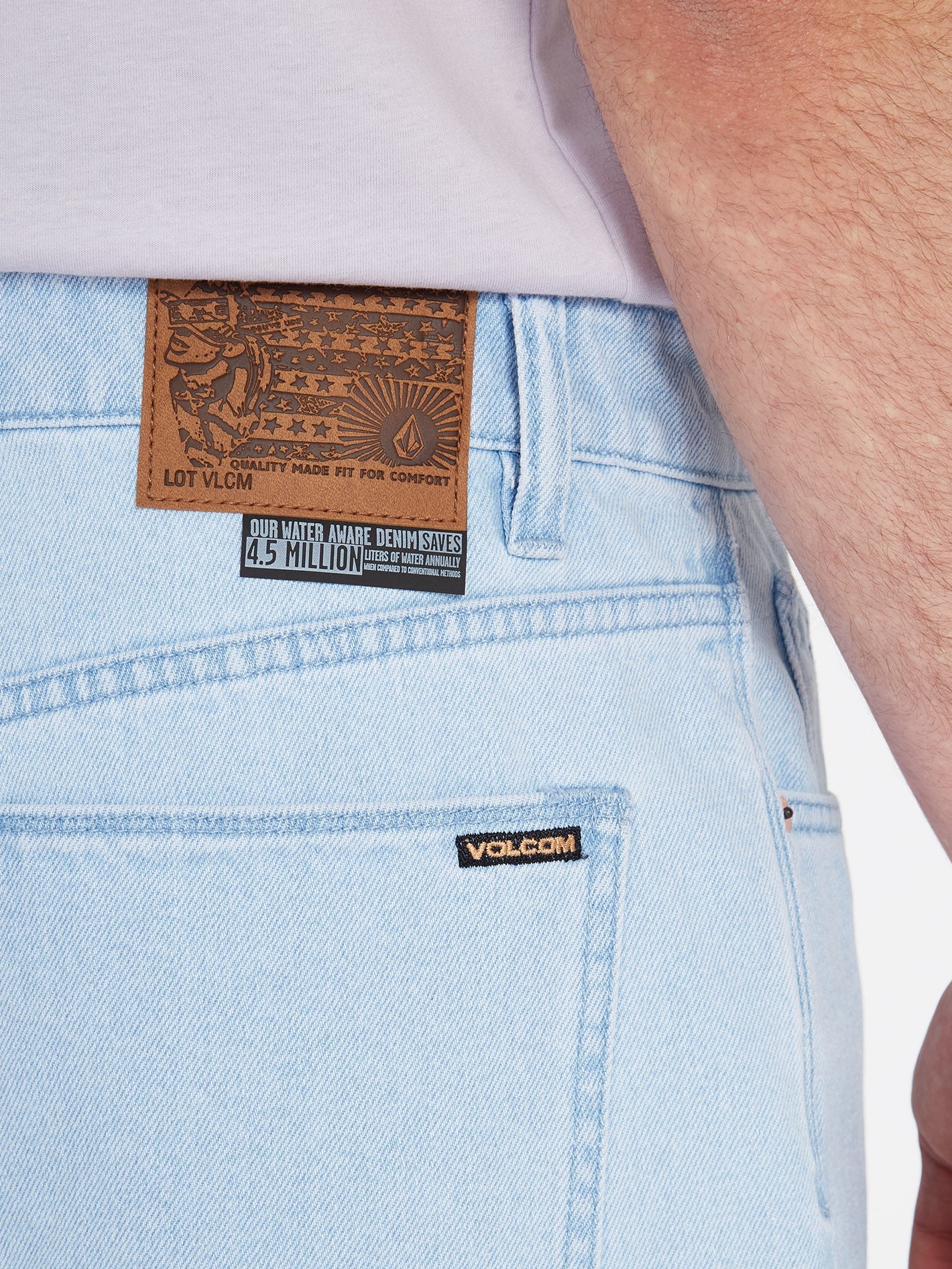 Billow Denim Shorts - LIGHT BLUE - Image 8