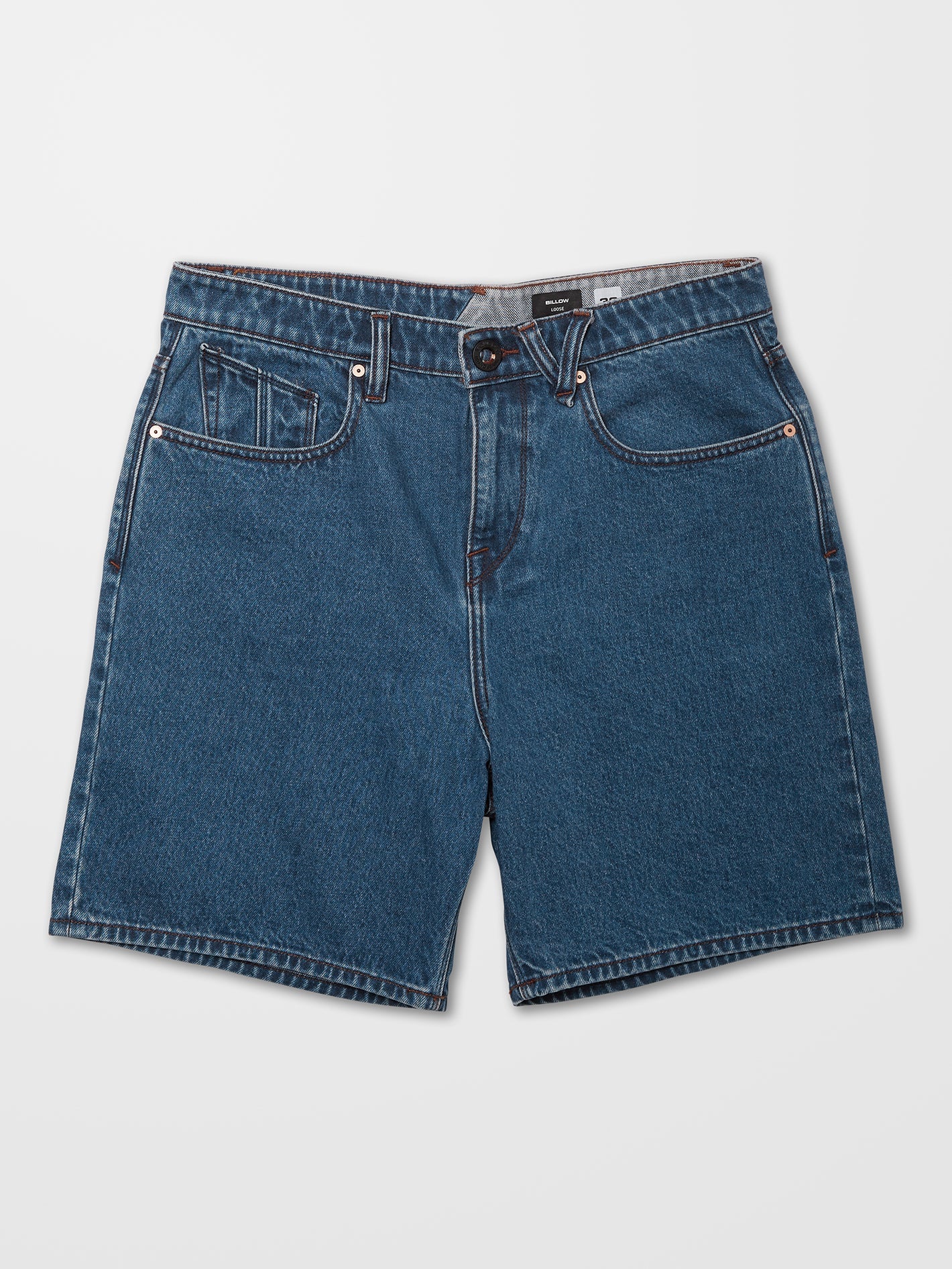 Billow Denim Shorts - INDIGO RIGIDE WASH - Image 3