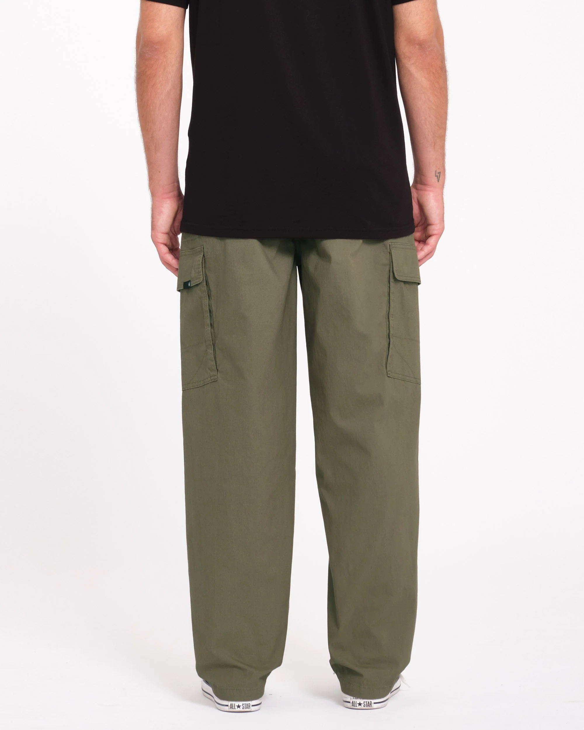 Billow Tapered Elasticated Waist Cargo - WINTERMOSS - Image 2