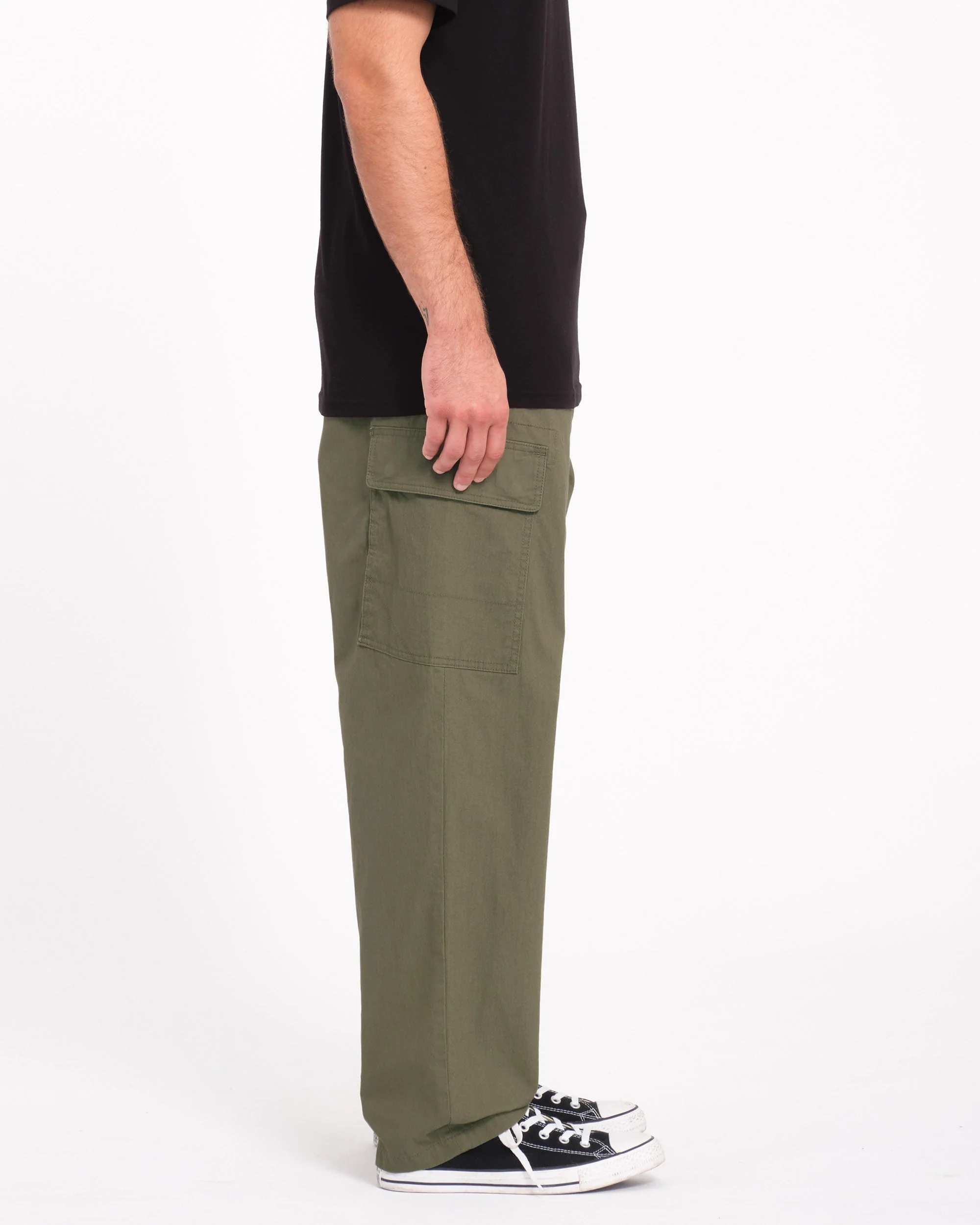 Billow Tapered Elasticated Waist Cargo - WINTERMOSS - Image 3
