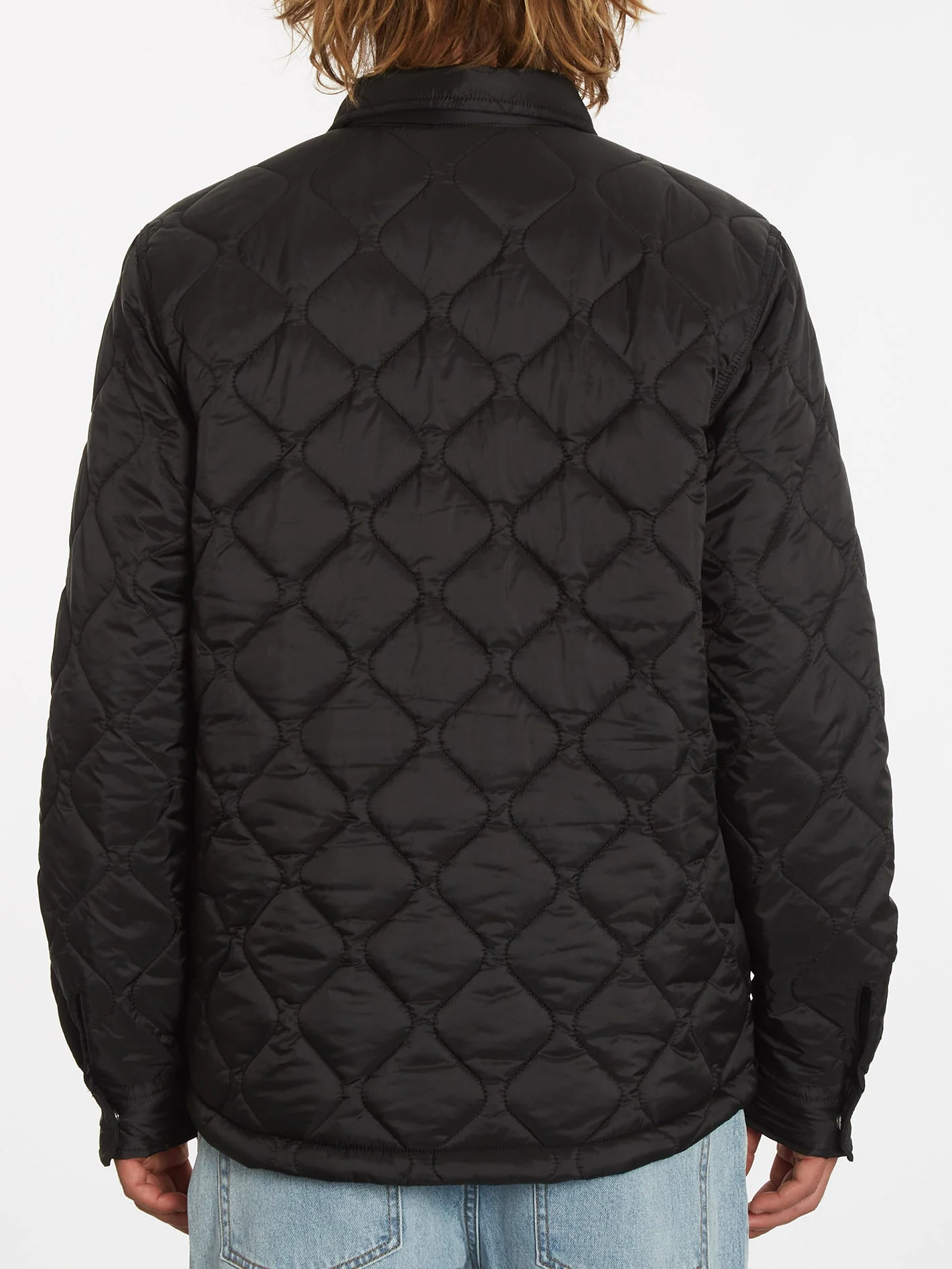 Bowered Plus Fleece Over-Shirt - BLACK - Image 2
