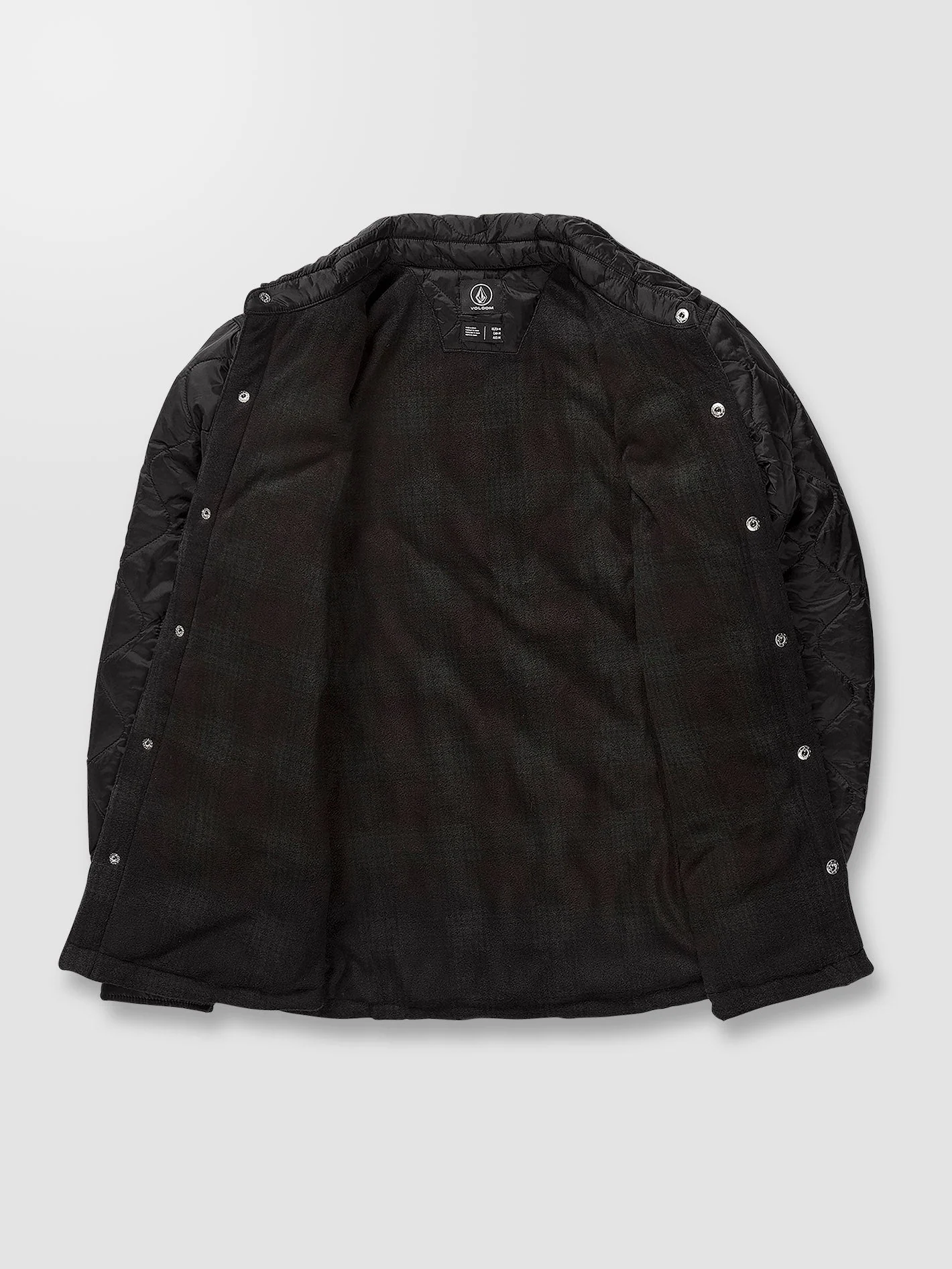 Bowered Plus Fleece Over-Shirt - BLACK - Image 8