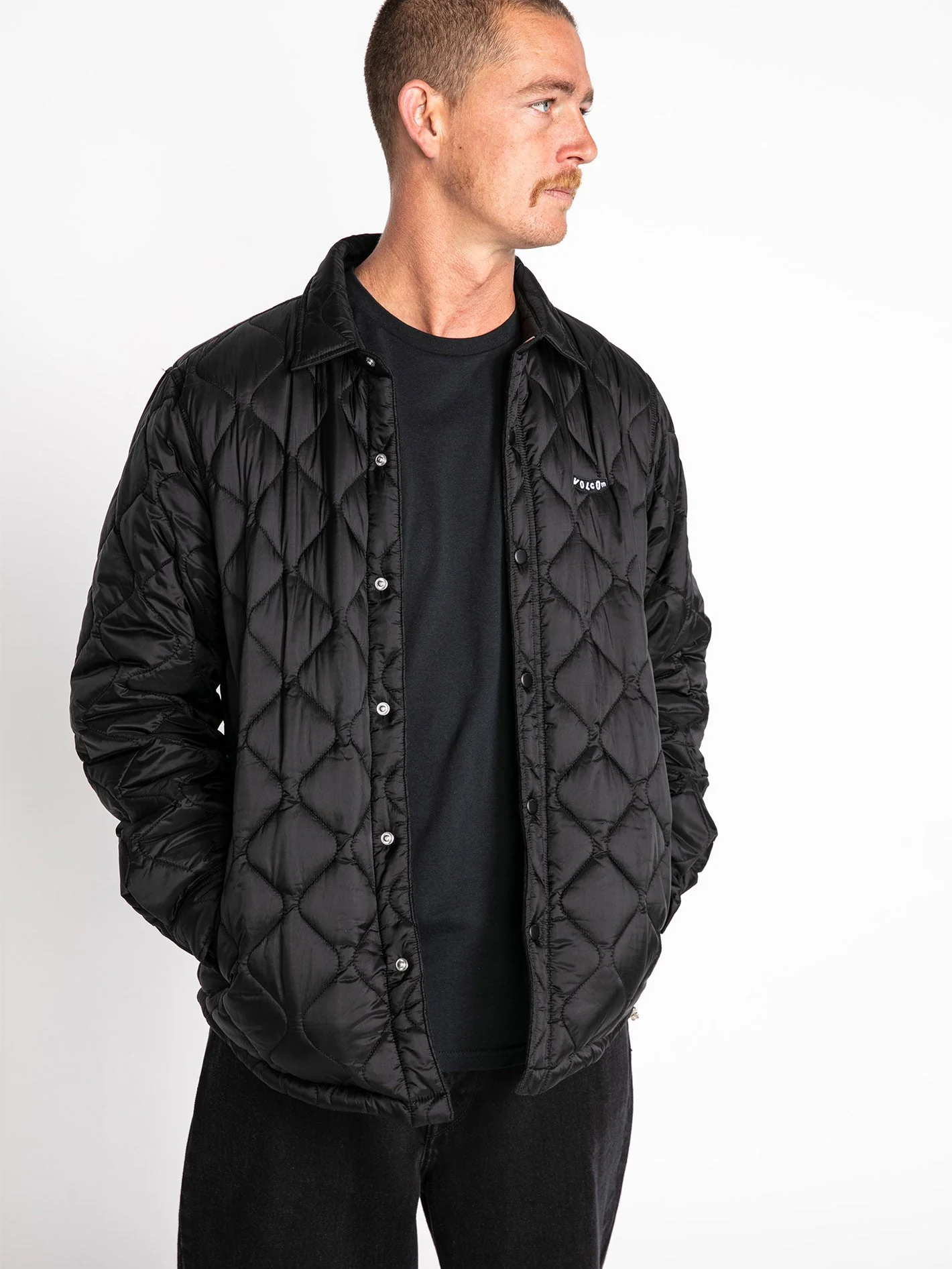 Bowered Plus Fleece Over-Shirt - BLACK - Image 9