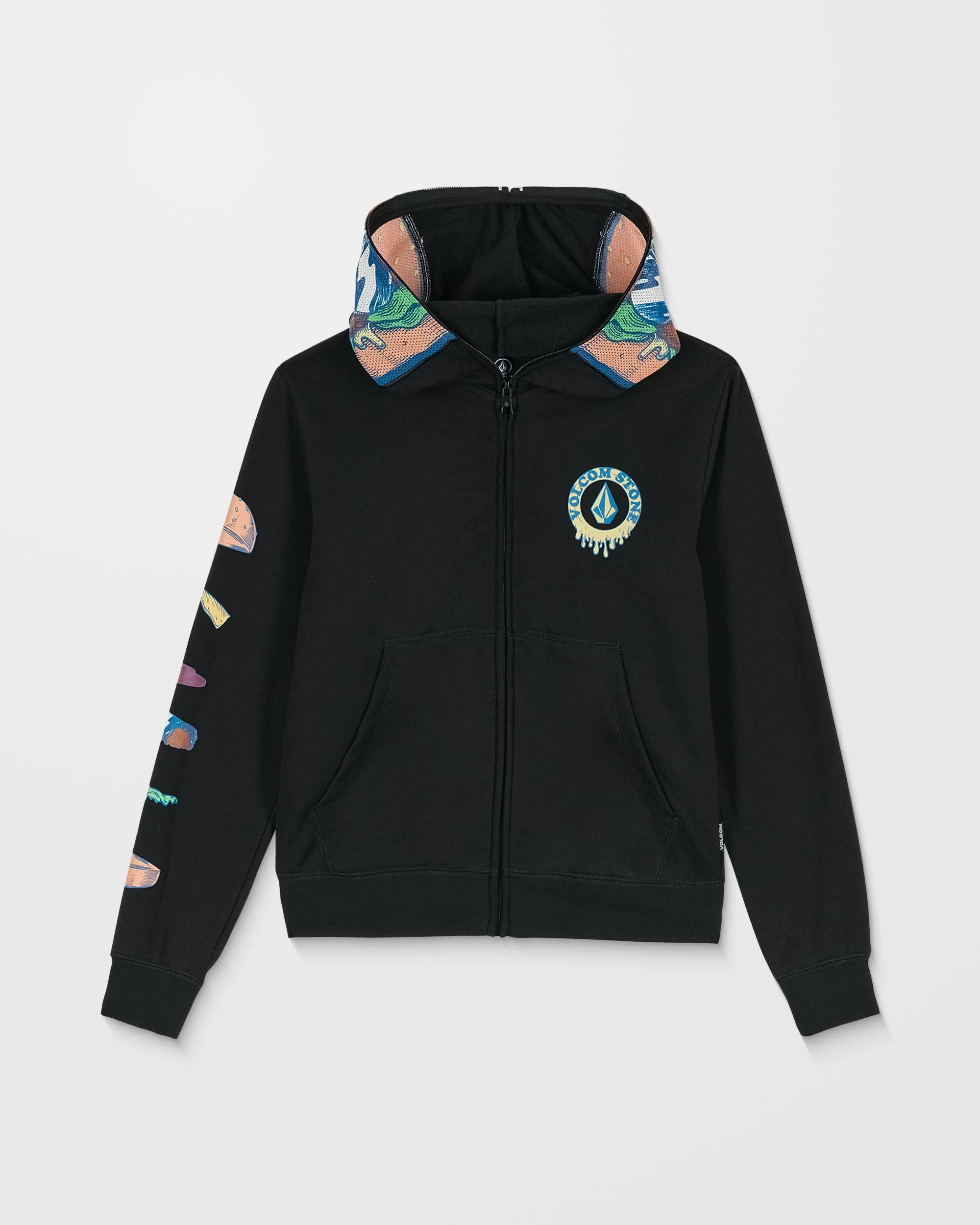Burgstone Full Zip Up Hoodie - Black - (KINDER) - Image 3