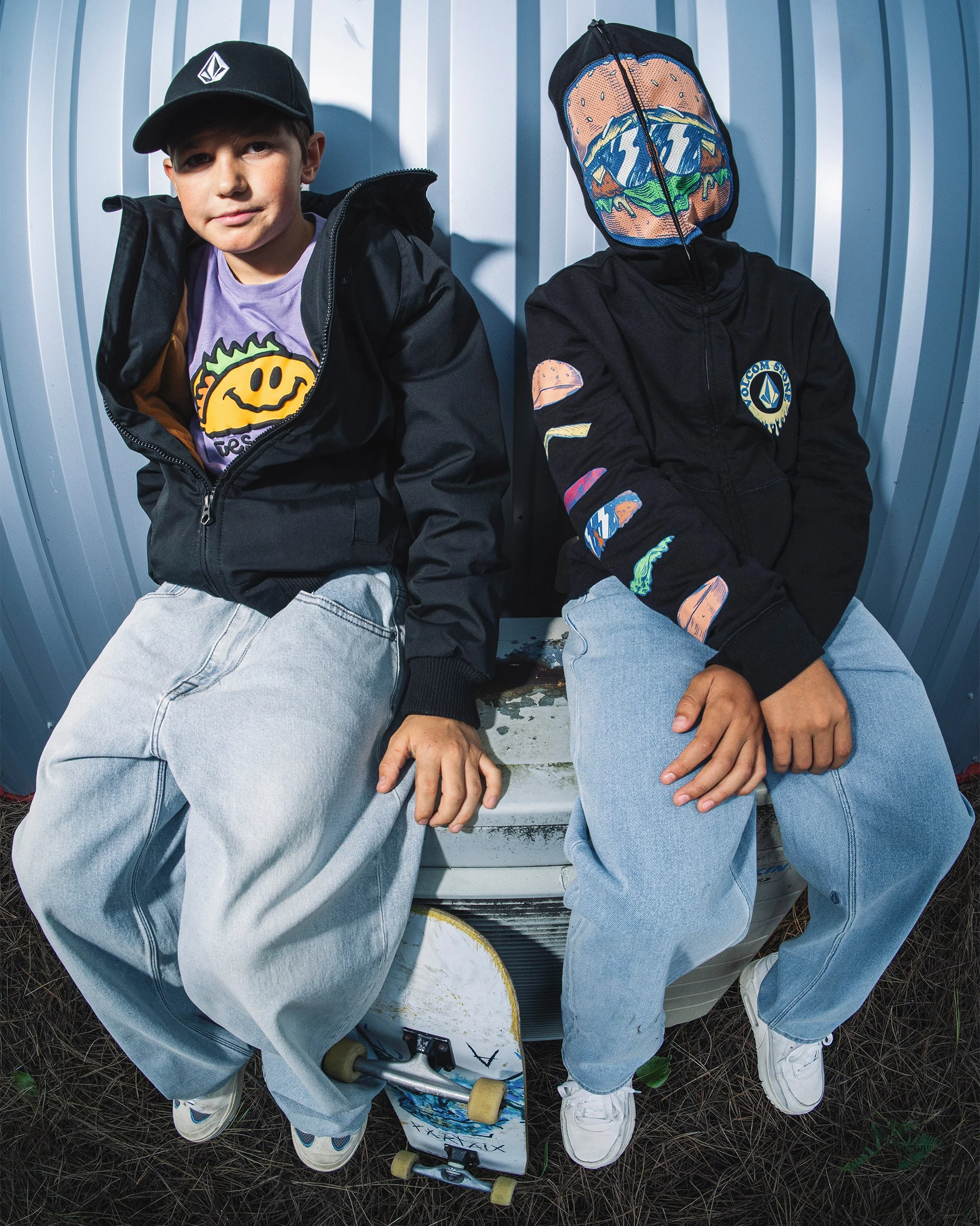 Burgstone Full Zip Up Hoodie - Black - (KINDER) - Image 5