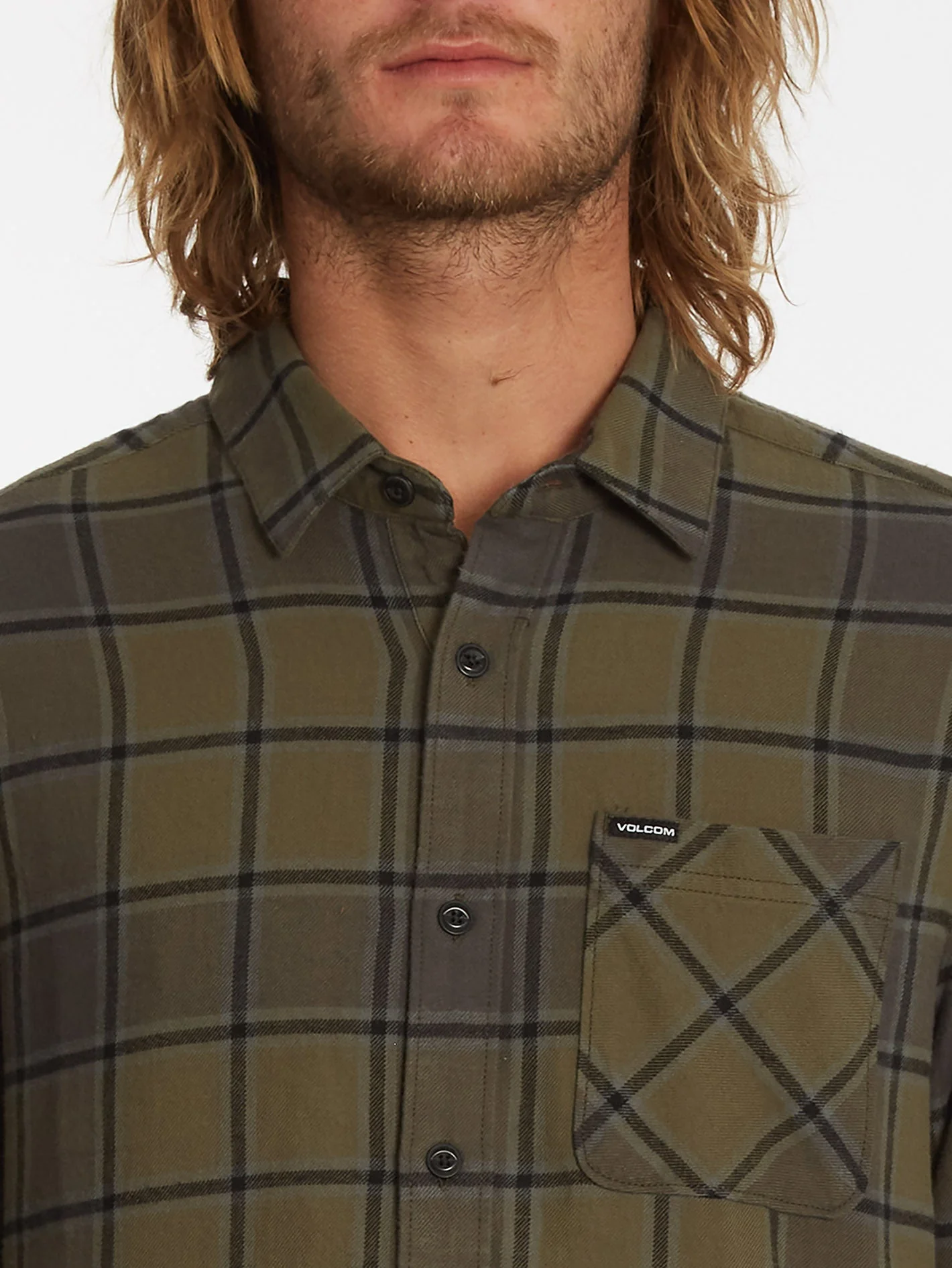 Caden Plaid Shirt - MILITARY - Image 3