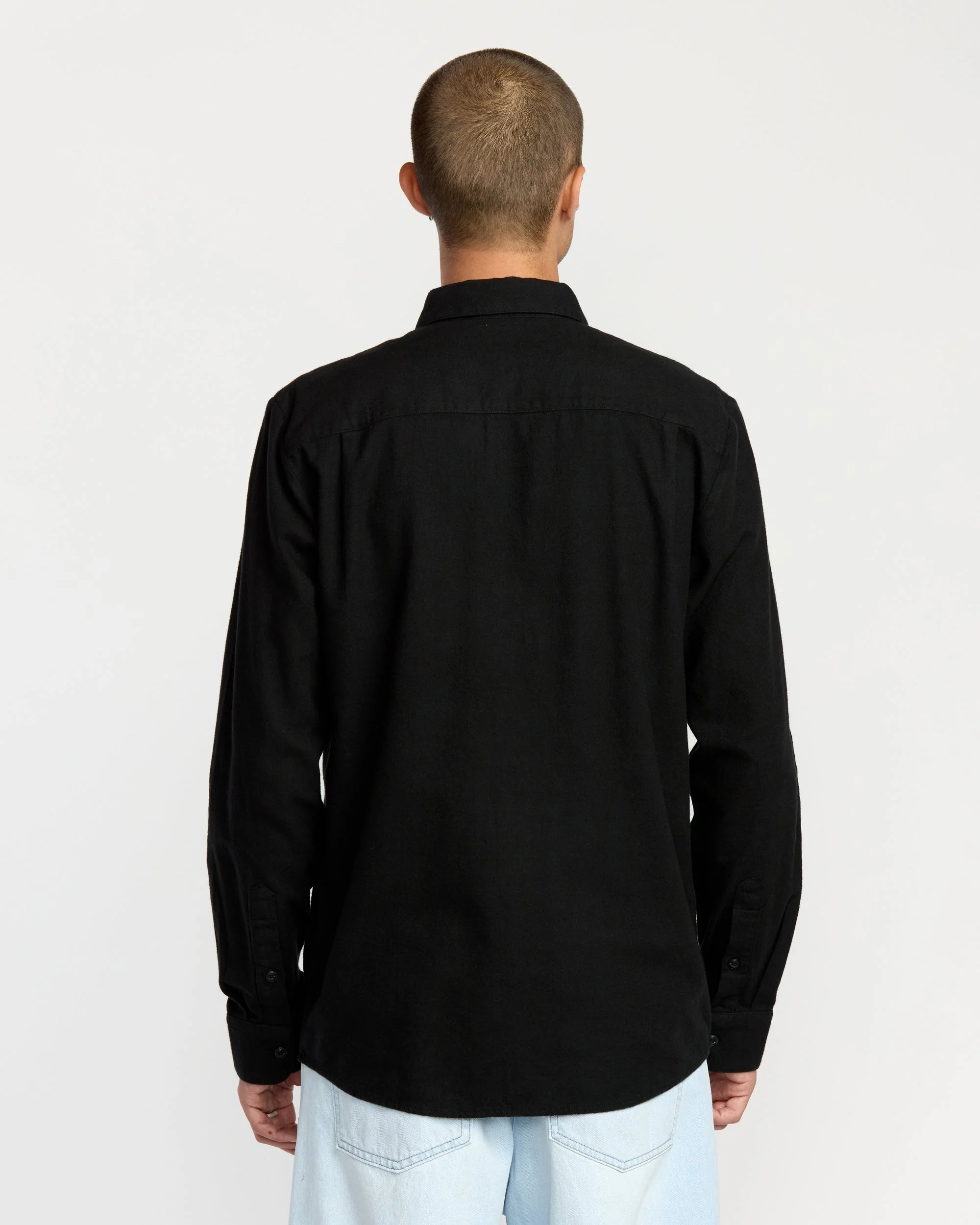 Caden Unifarbenes Hemd - Antique Black - Image 2