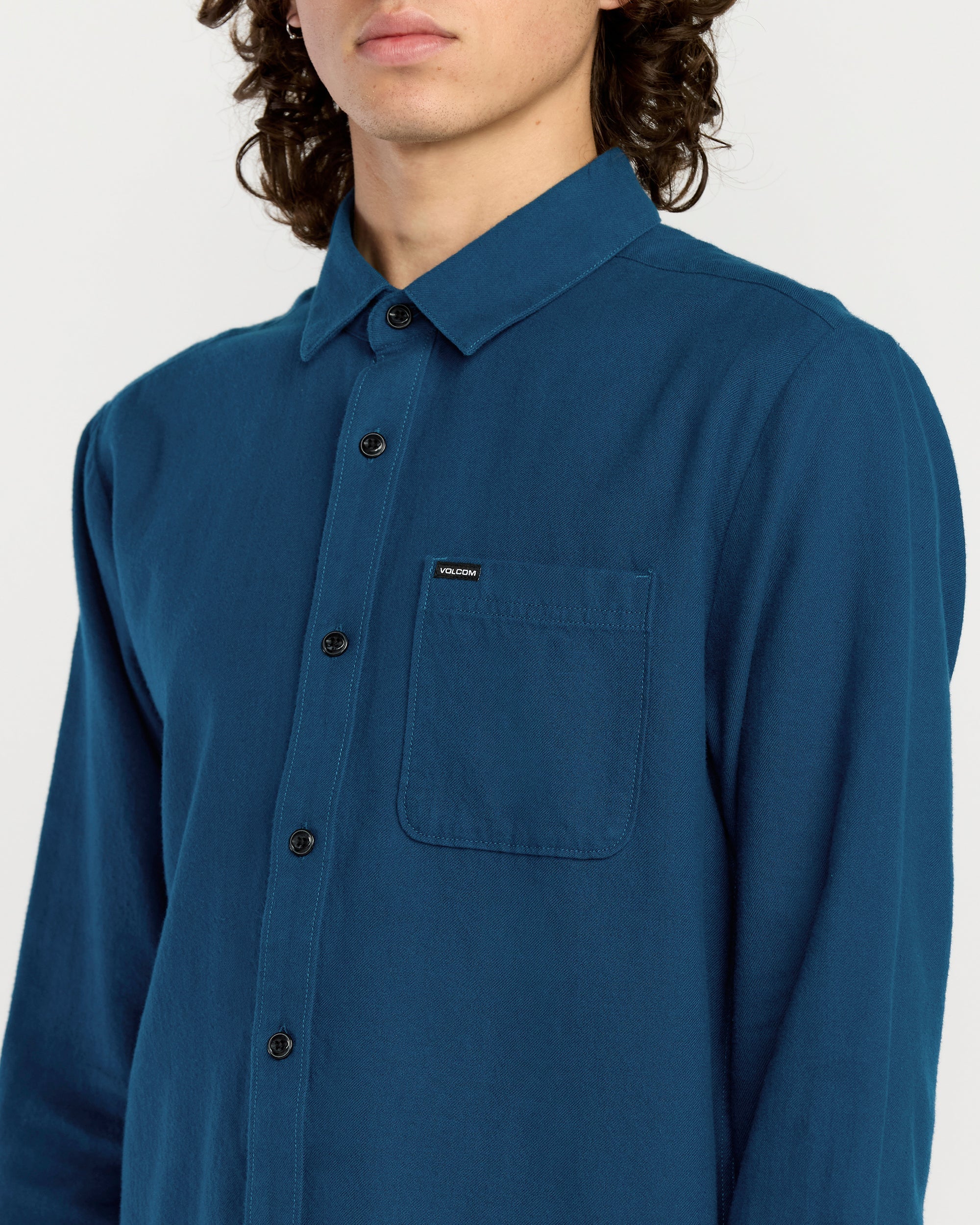 Caden Unifarbenes Hemd - Cosmic Blue - Image 3