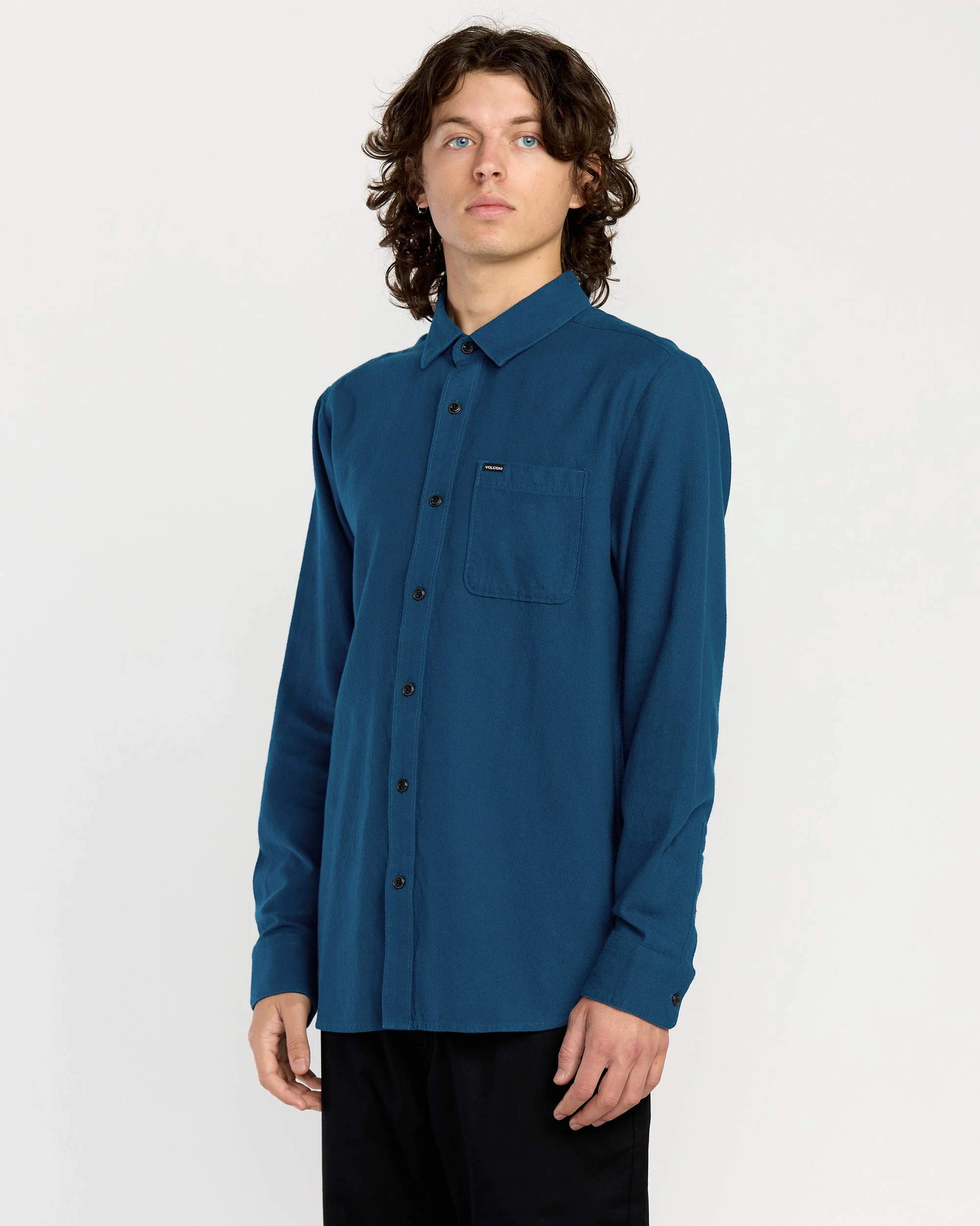 Caden Unifarbenes Hemd - Cosmic Blue - Image 4