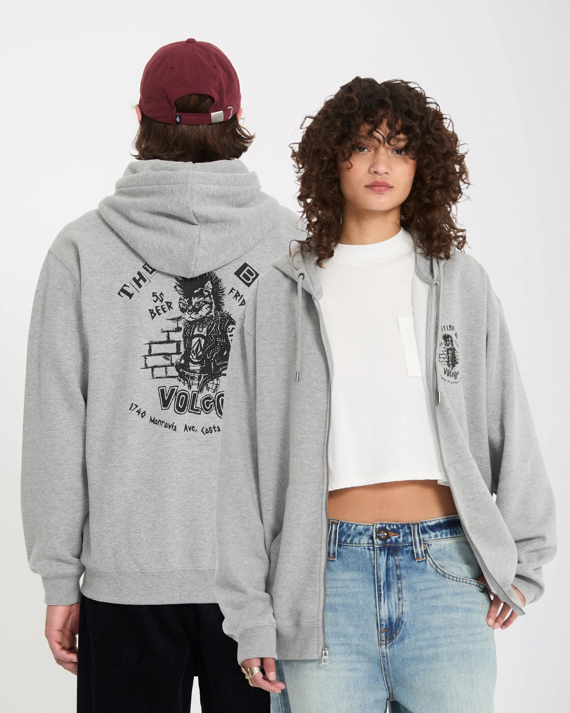 Catastrophy Zip Hoodie - Heather Grey - Image 10