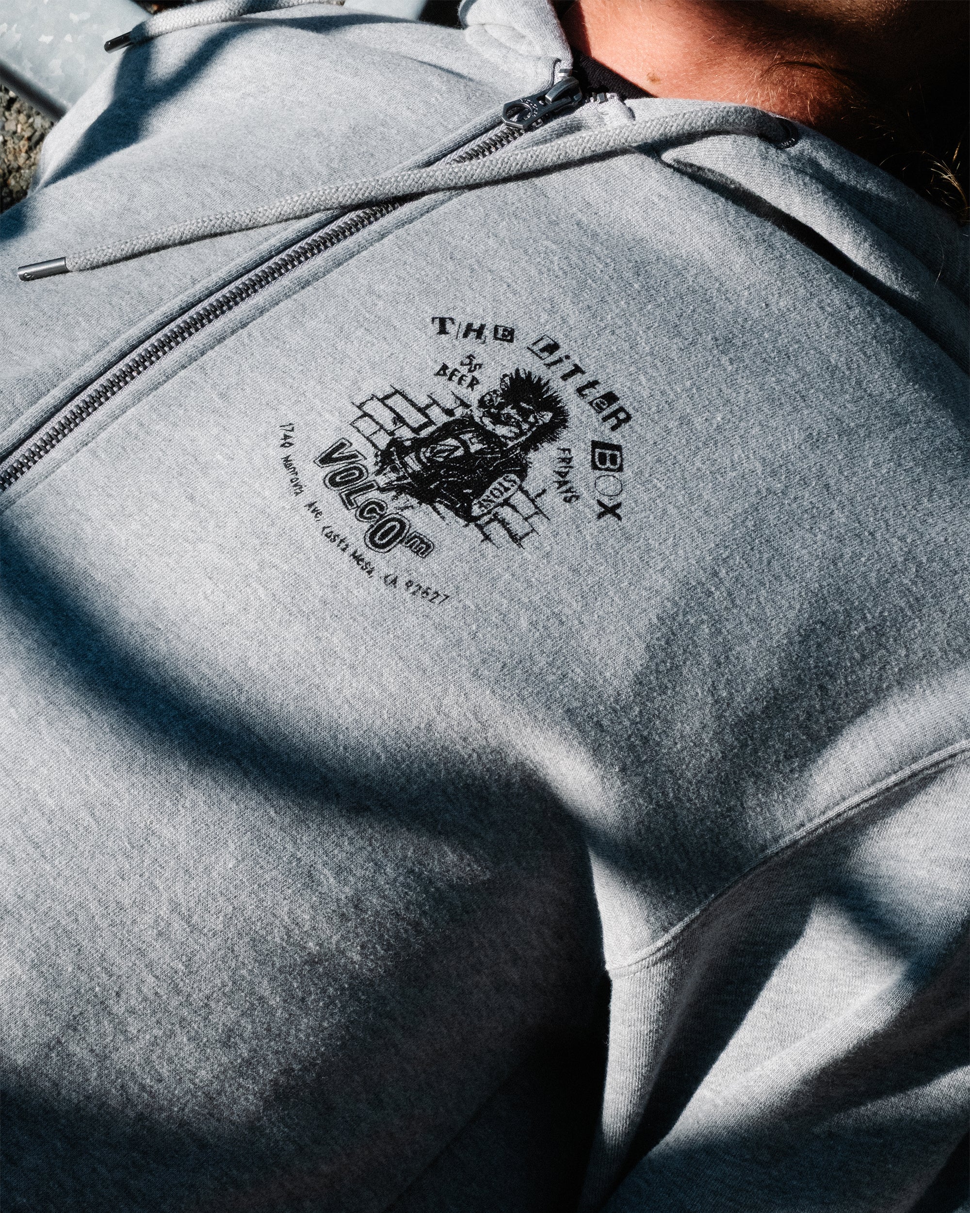 Catastrophy Zip Hoodie - Heather Grey - Image 4
