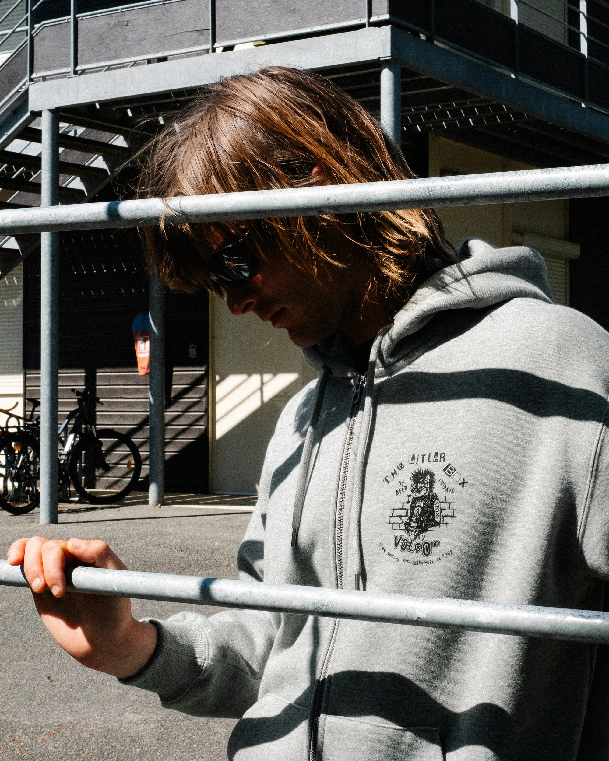 Catastrophy Zip Hoodie - Heather Grey - Image 5