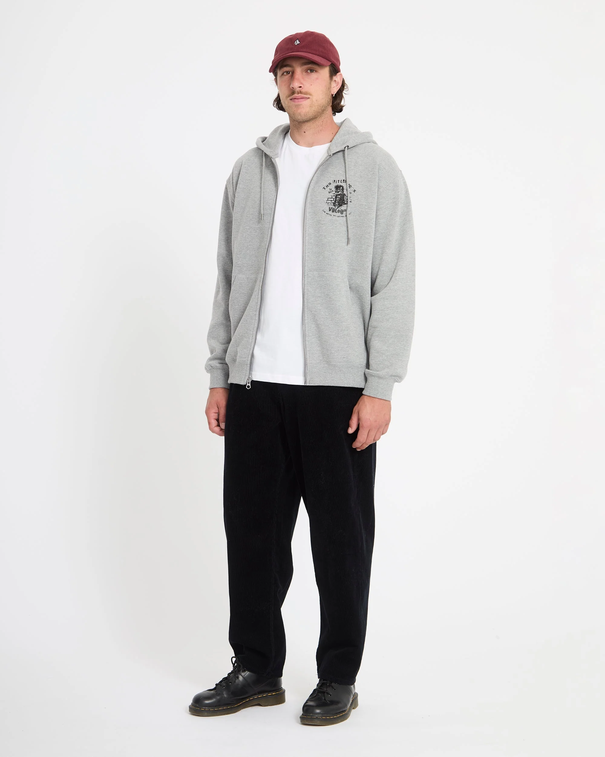 Catastrophy Zip Hoodie - Heather Grey - Image 8