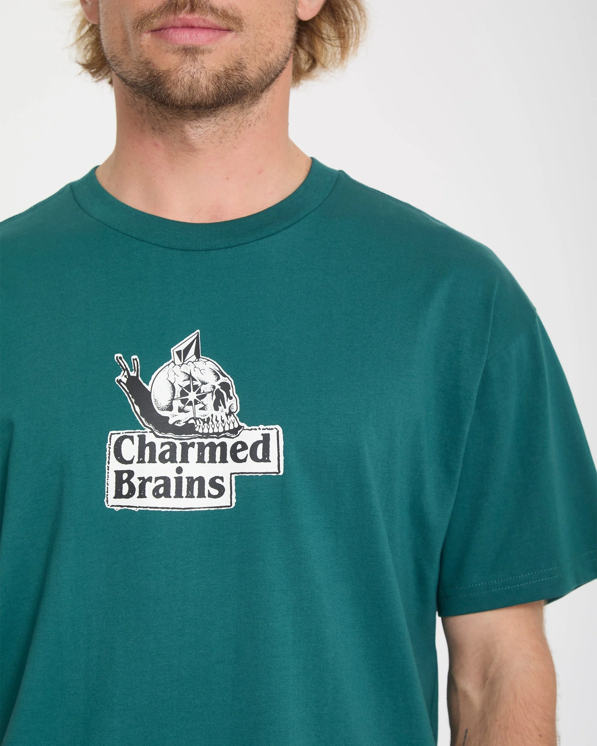 Charmed Brains T-Shirt - Rifle Green - Image 4