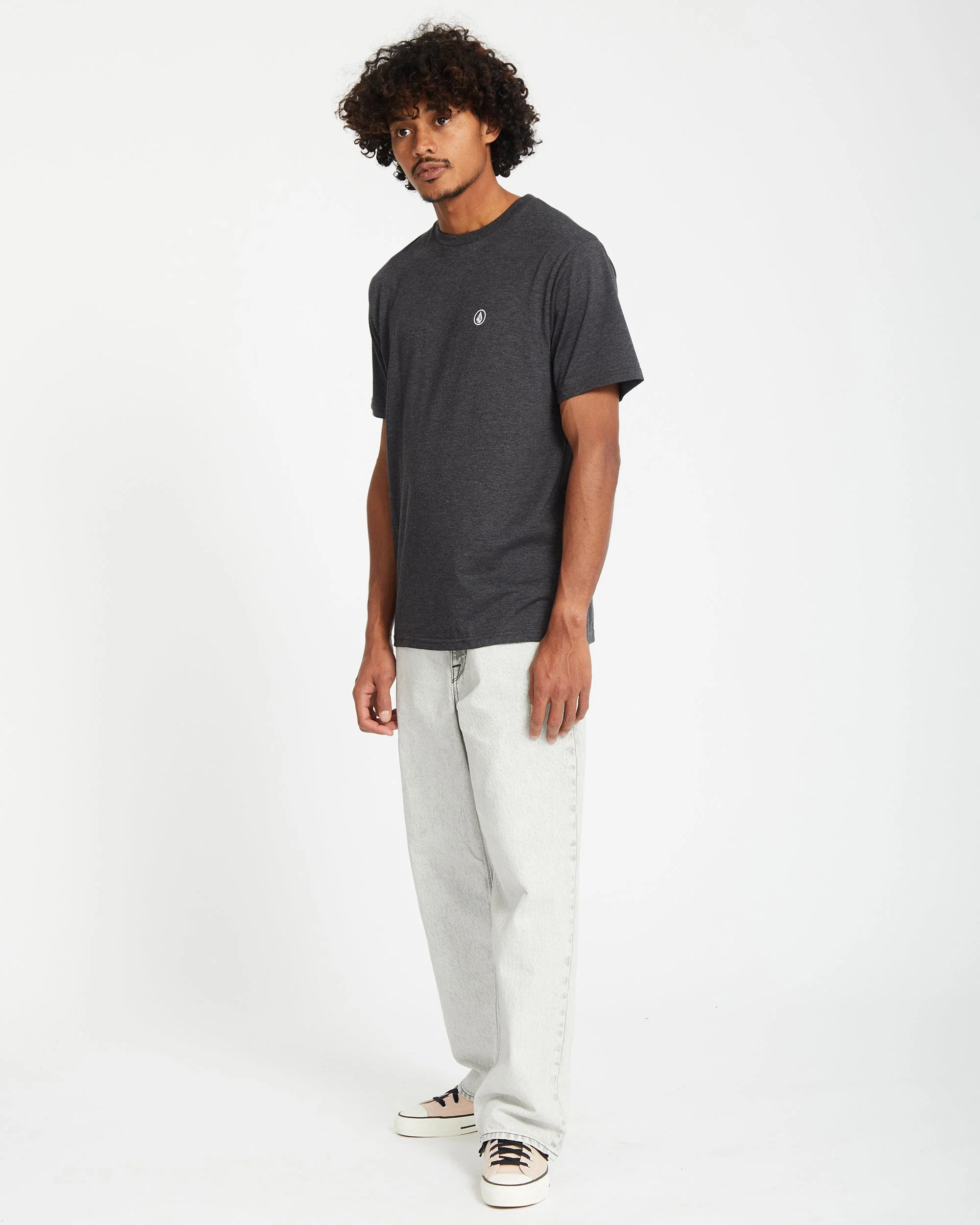 Circle Blanks T-Shirt - Heather Black - Image 4