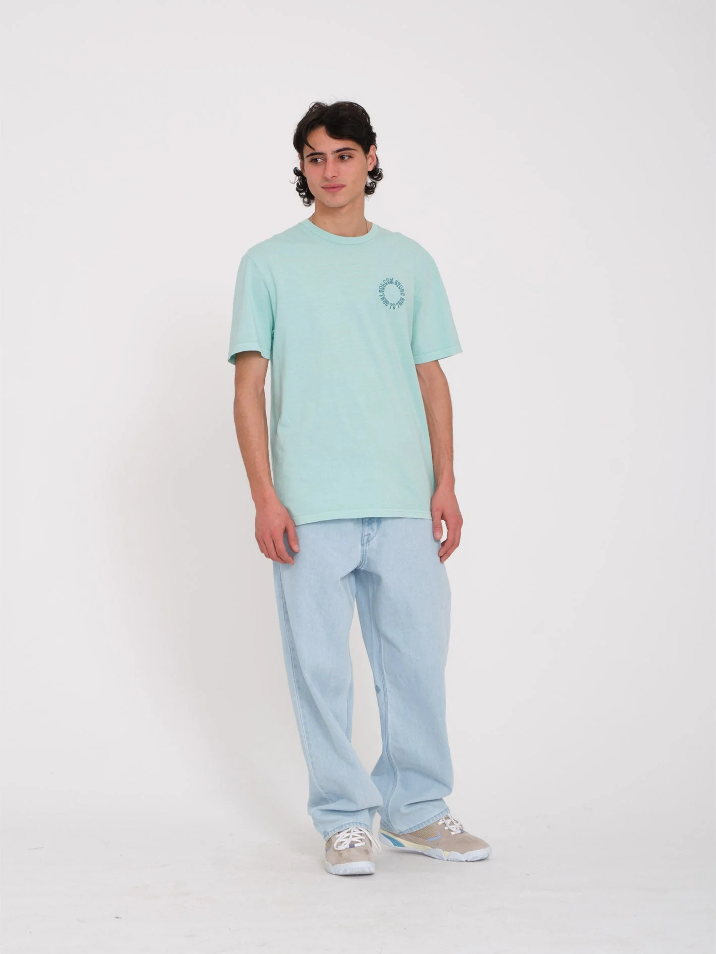 Circle Emb T-Shirt - BOTTLE GREEN - Image 2