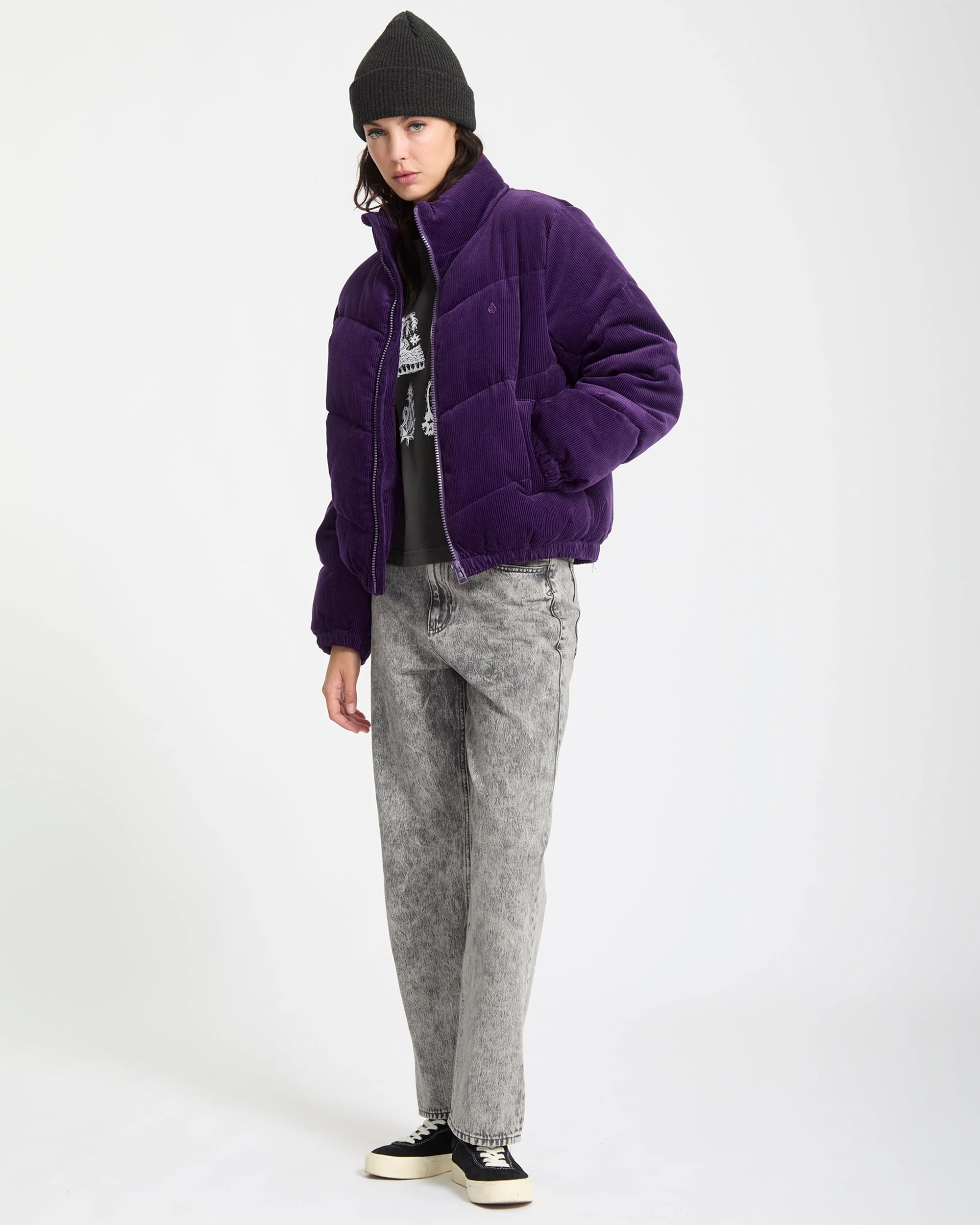 Cord'N Stone Puffer Jacke - Acai - Image 5