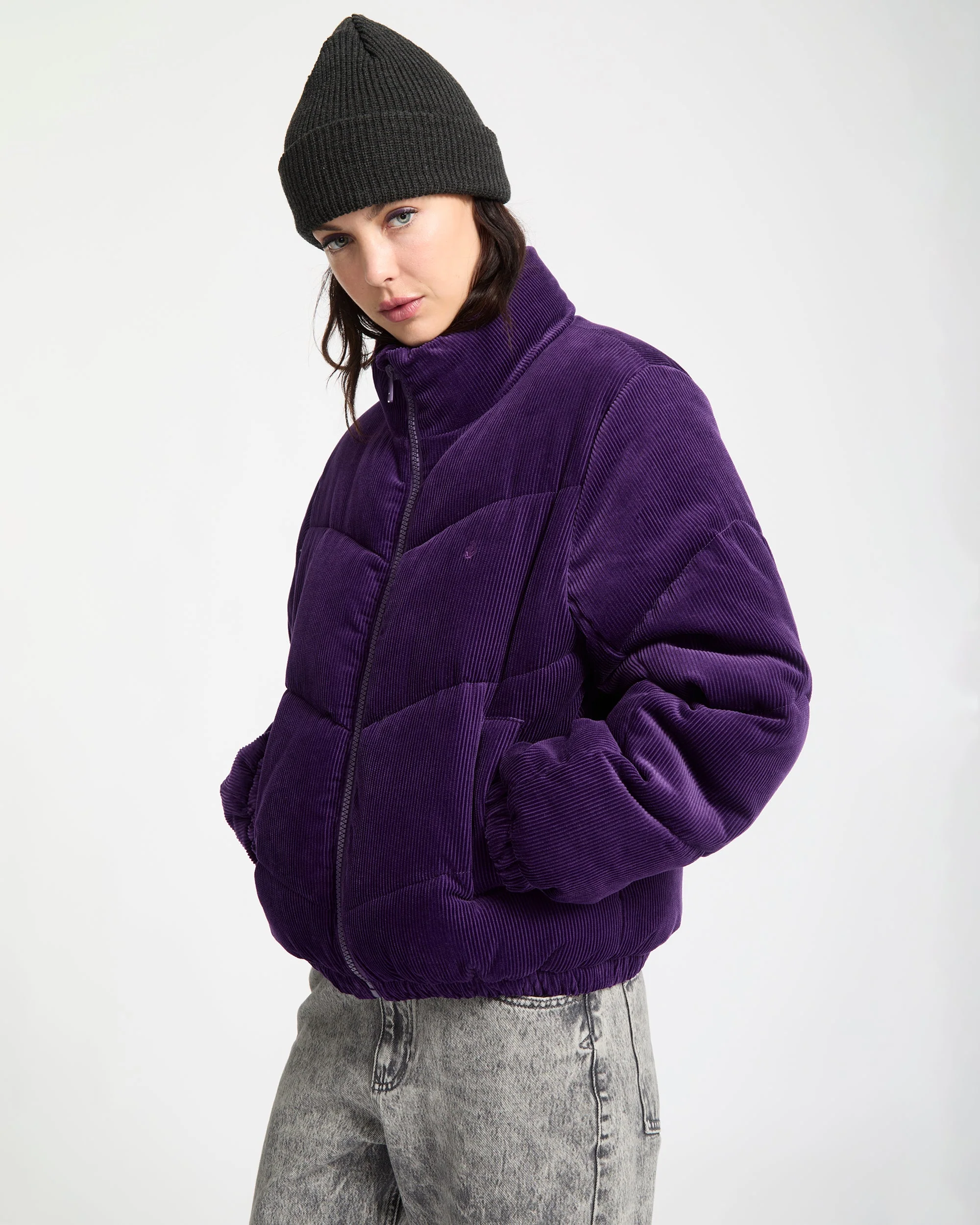 Cord'N Stone Puffer Jacke - Acai - Image 7