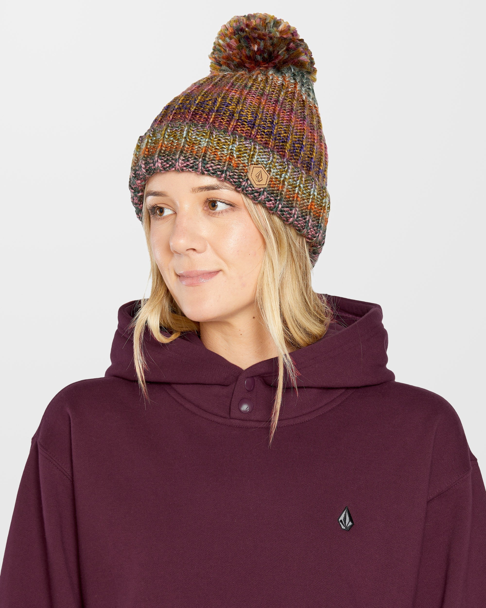 Costus Fleece Kapuzenpullover - Burgundy - Image 4