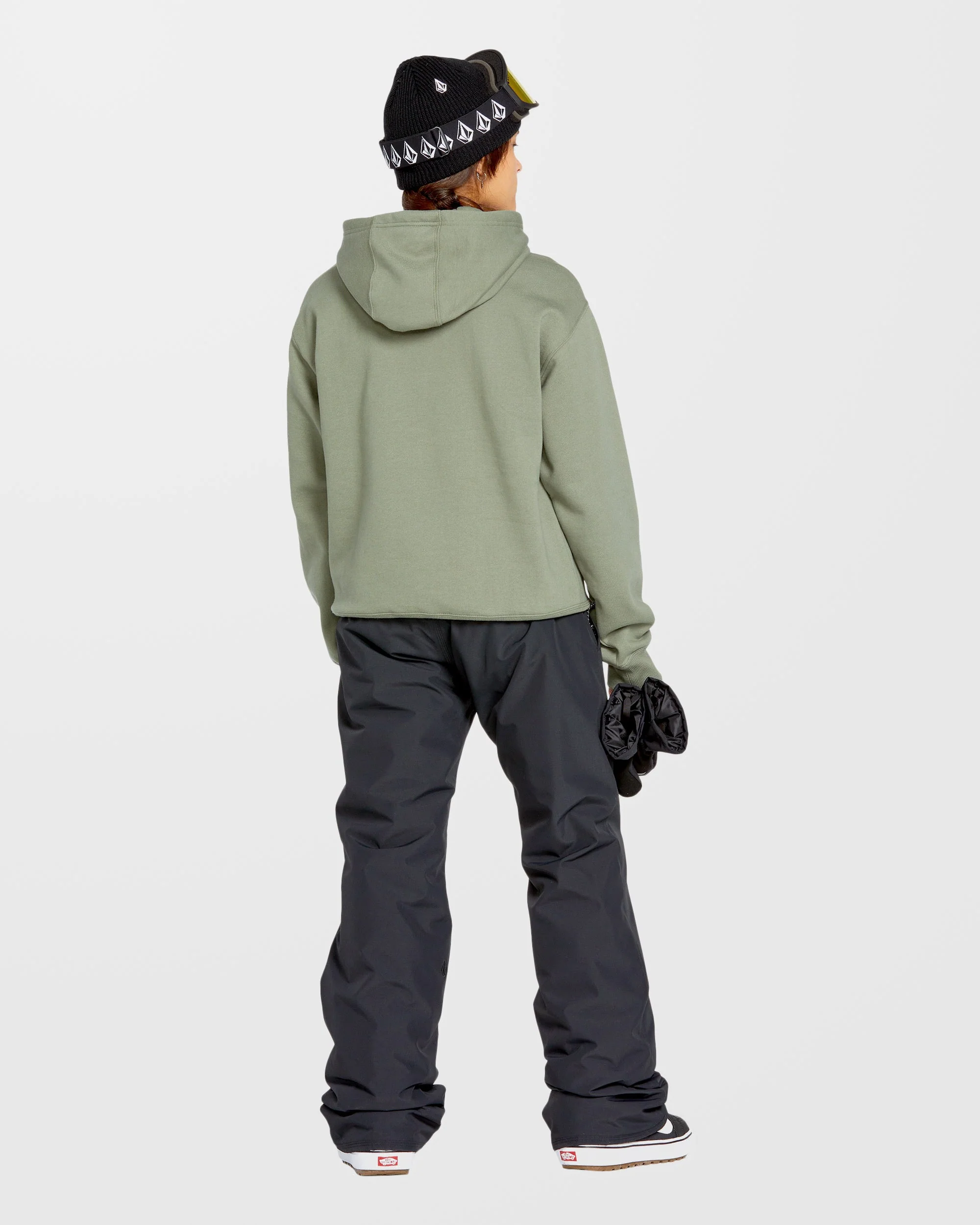 Costus Fleece Kapuzenpullover - Lichen Green - Image 4