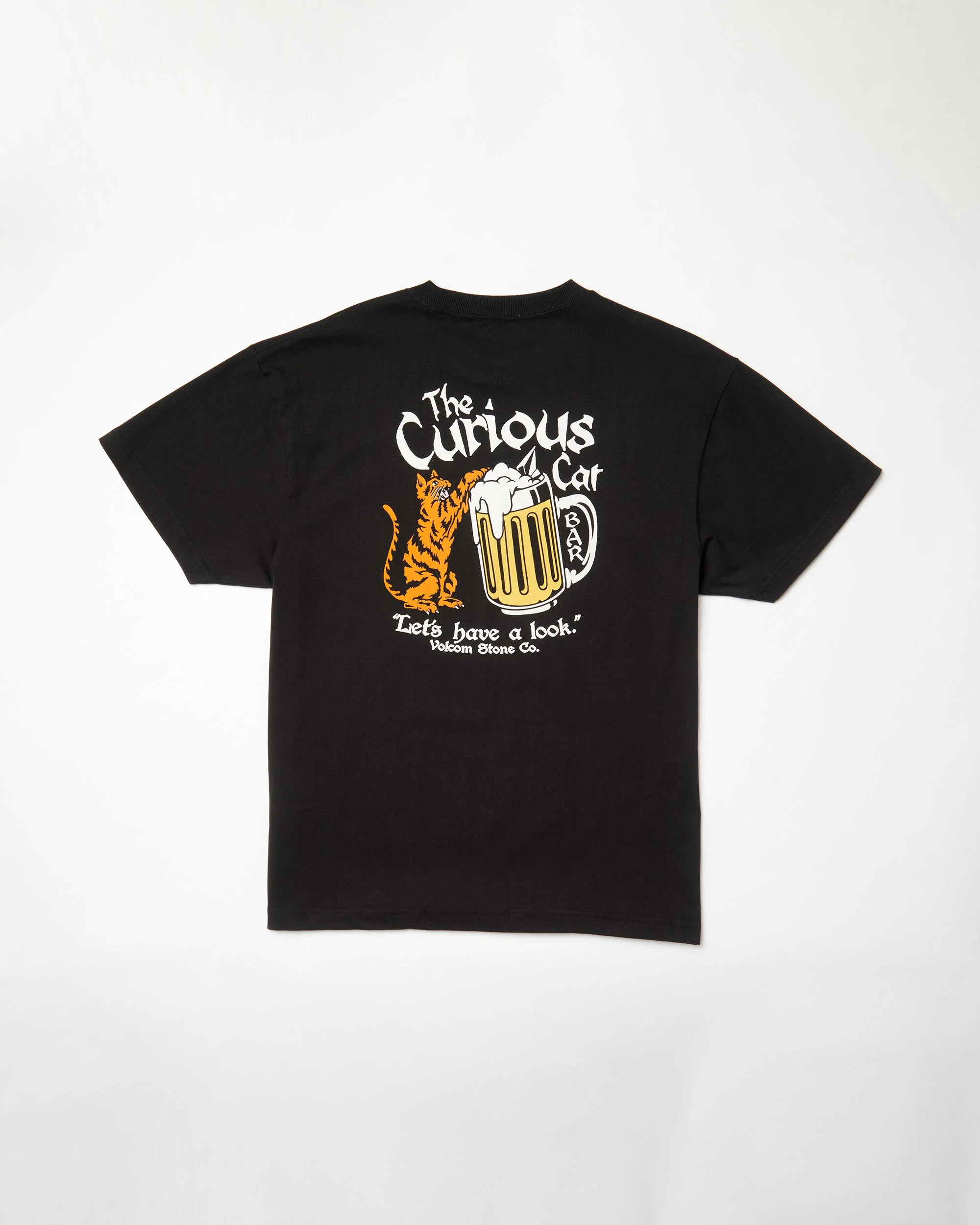 Curious Cat T-shirt - BLACK - Image 11