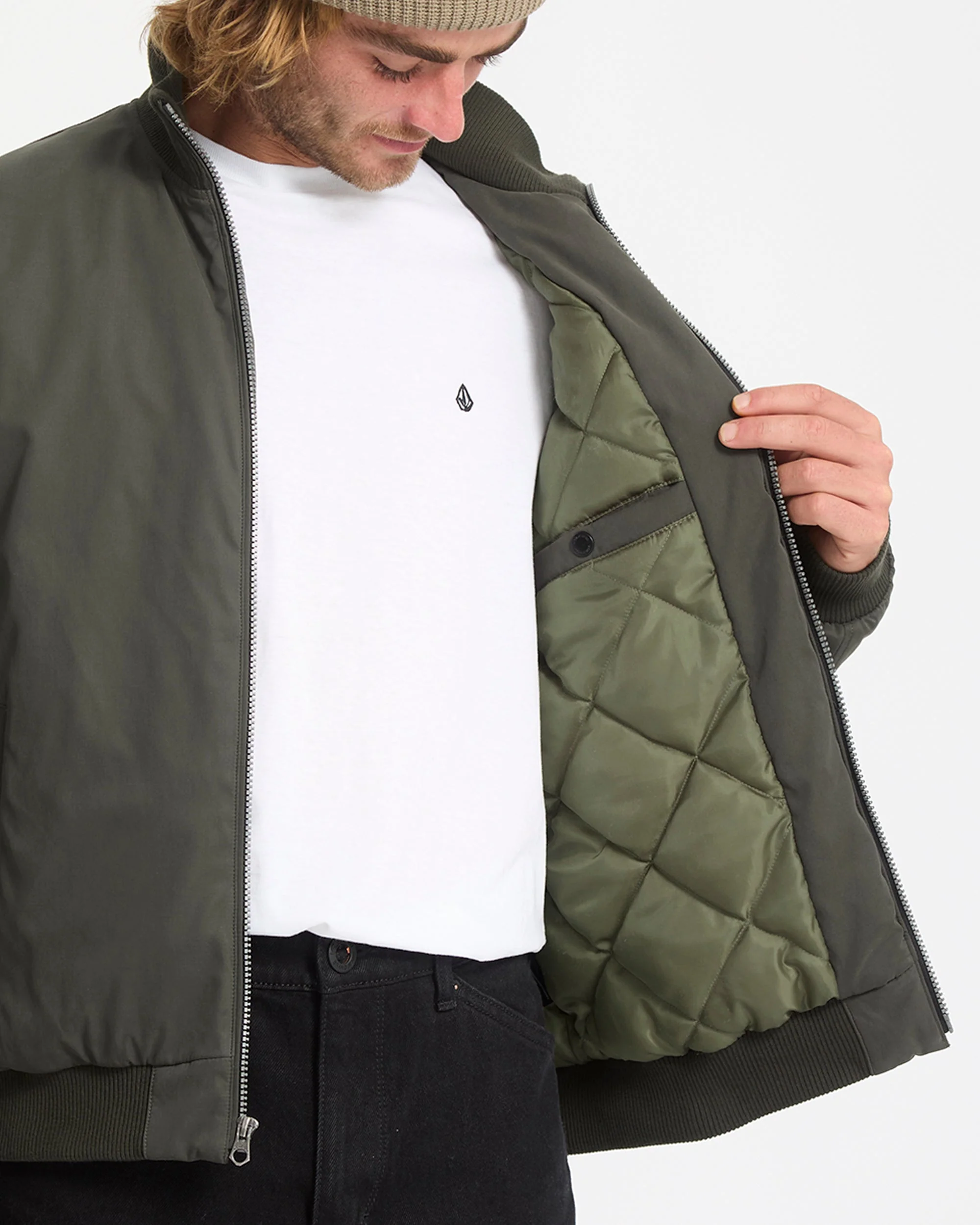 Damerman Bomberjacke - Rinsed Black - Image 4