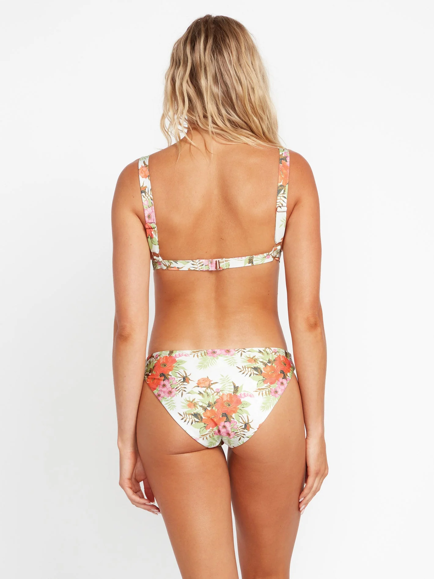 Desert Blooms Triangle Bikini Top - WHITE COMBO - Image 3
