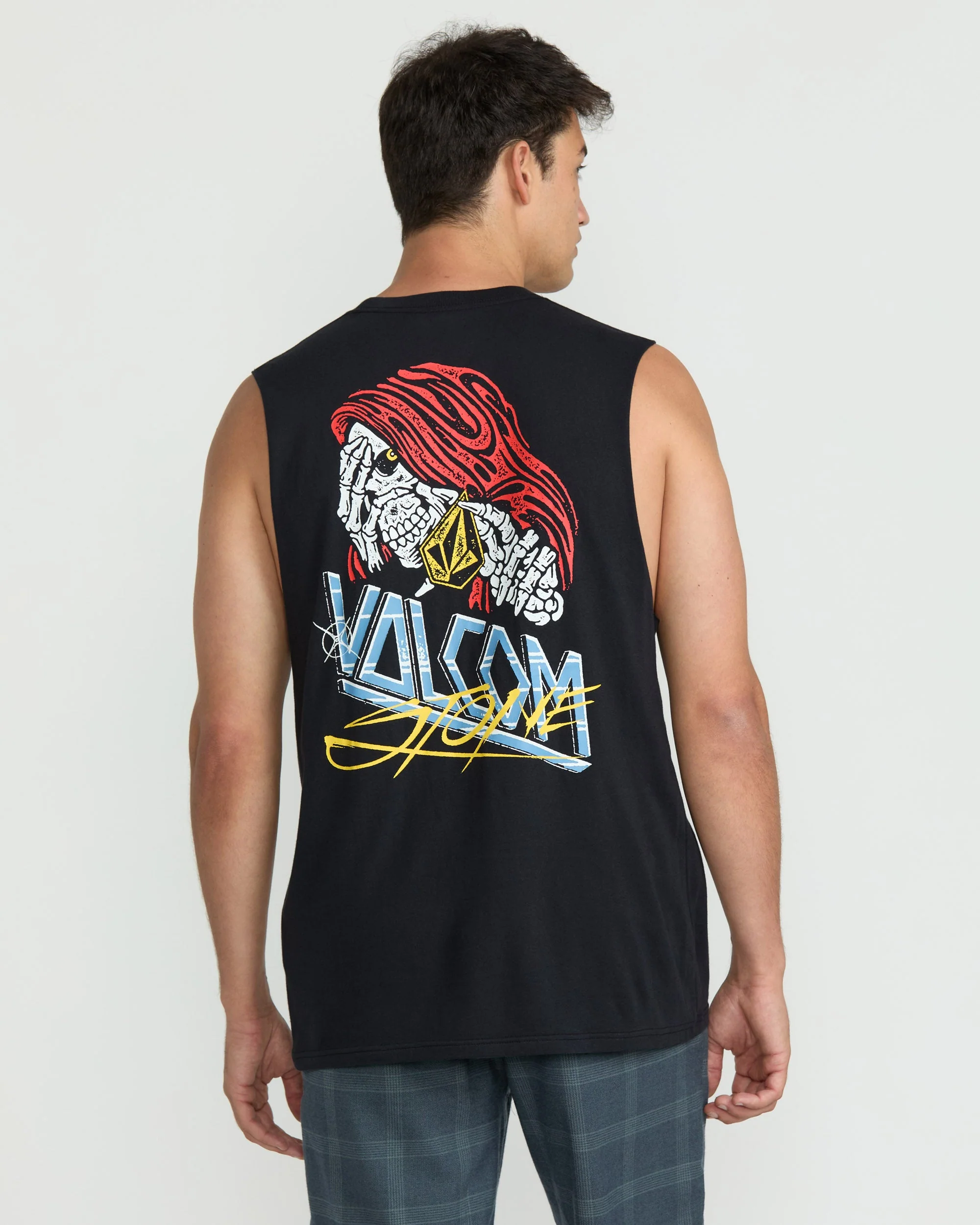 Dropped This Sleeveless T-Shirt - Antique Black - Image 2