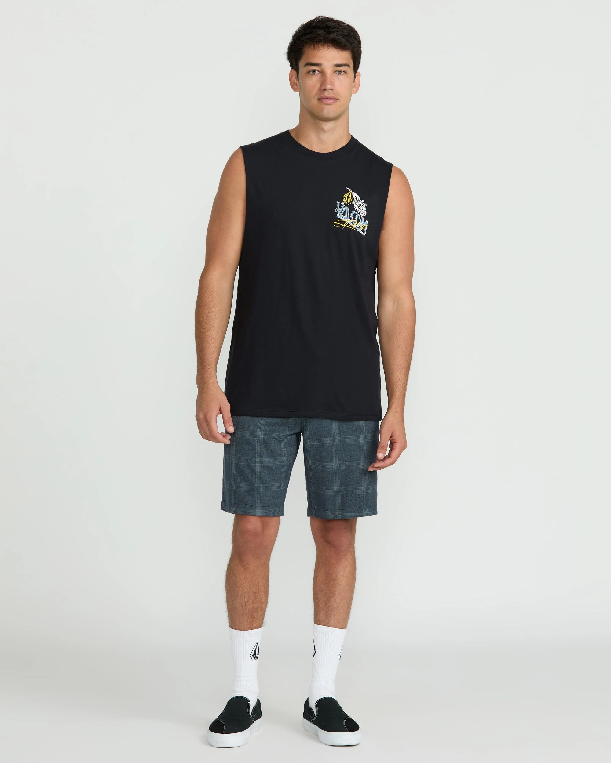 Dropped This Sleeveless T-Shirt - Antique Black - Image 4