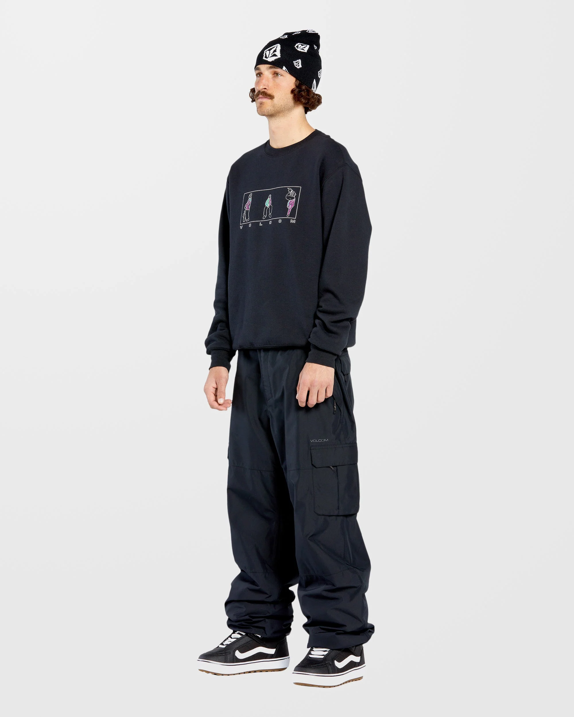 Essential Fleece Pullover - Black - Image 3