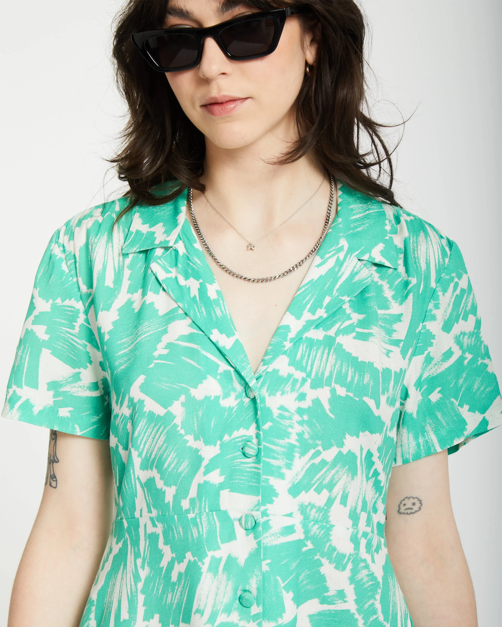 Alix Shirt Kleid - JADE - Image 3