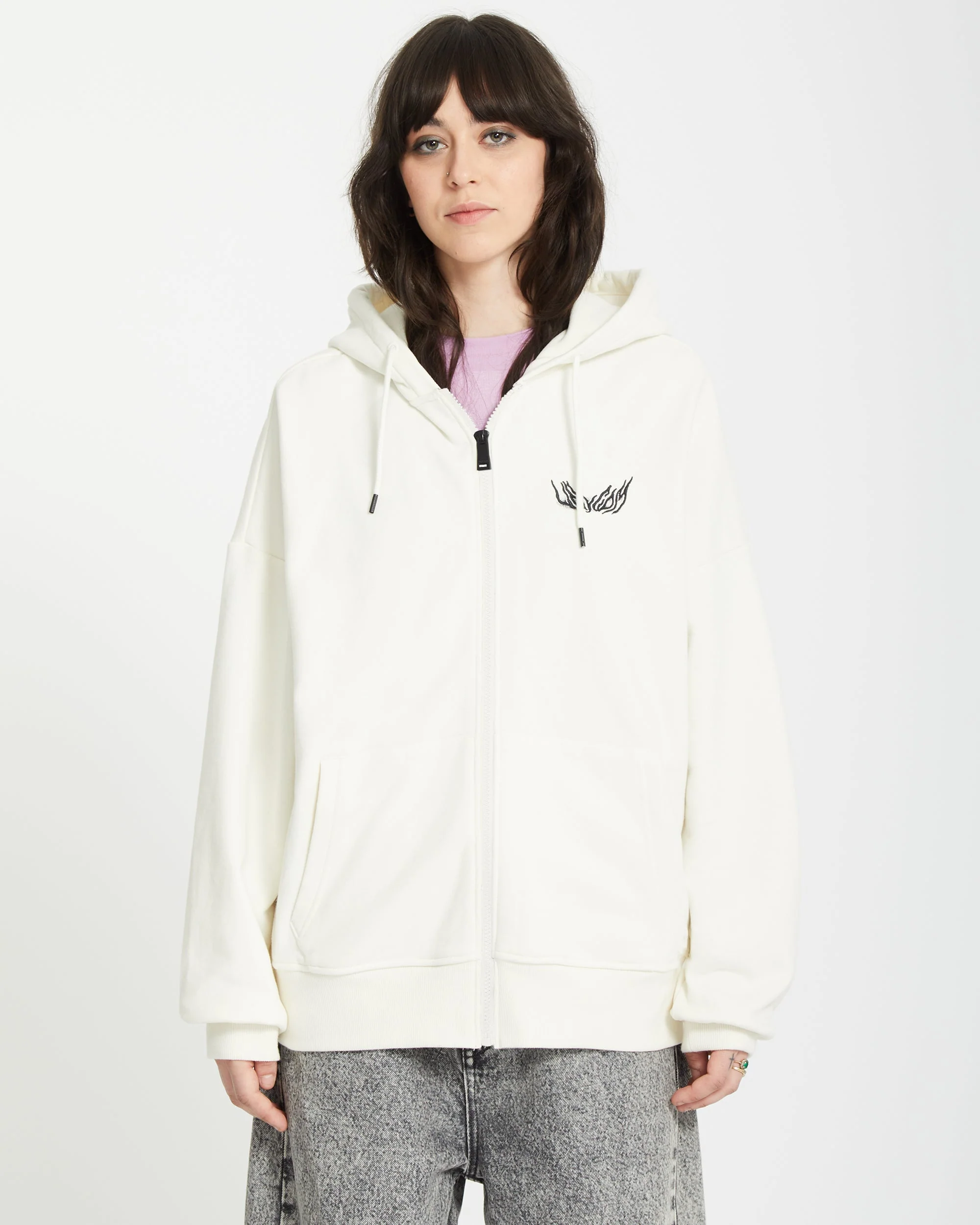 Alix Zip-up Kapuzenpullover - STAR WHITE