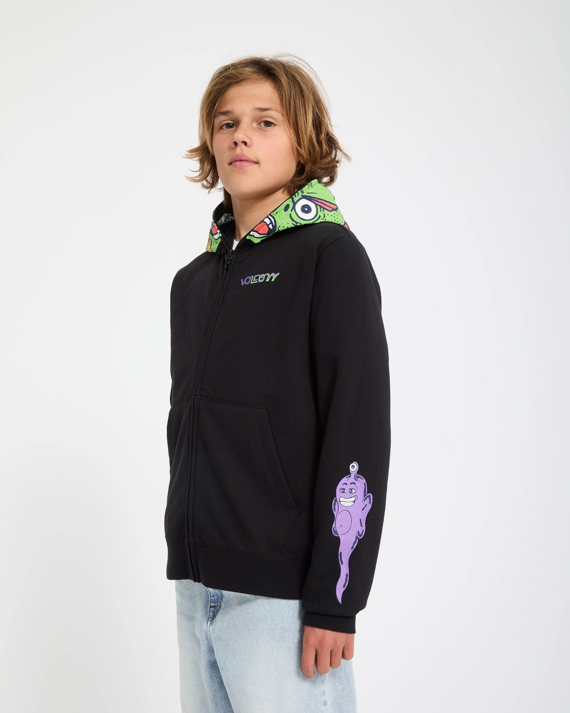 Ben Sanair Full Zip Hoodie - Black - (KINDER) - Image 6