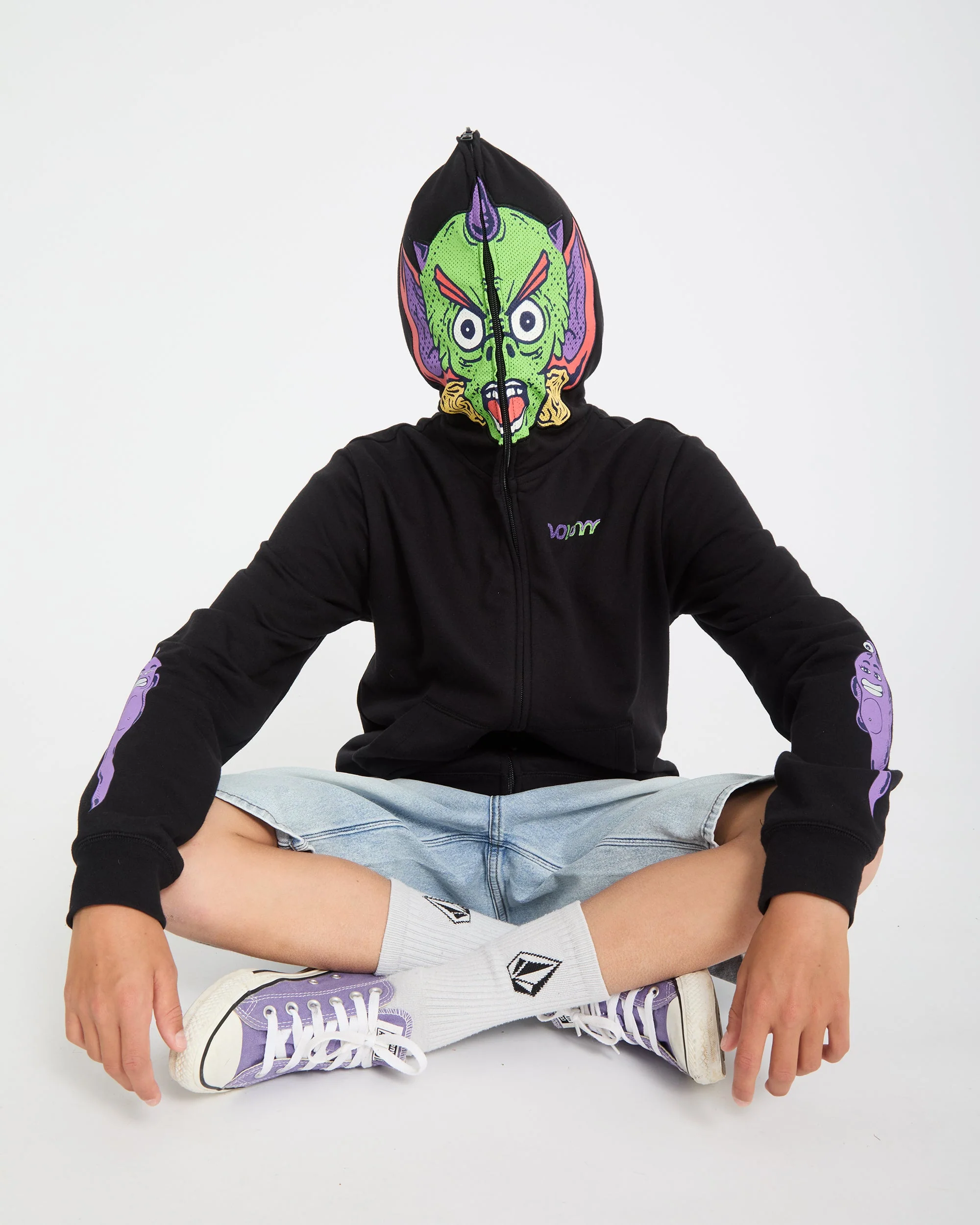 Ben Sanair Full Zip Hoodie - Black - (KINDER) - Image 7