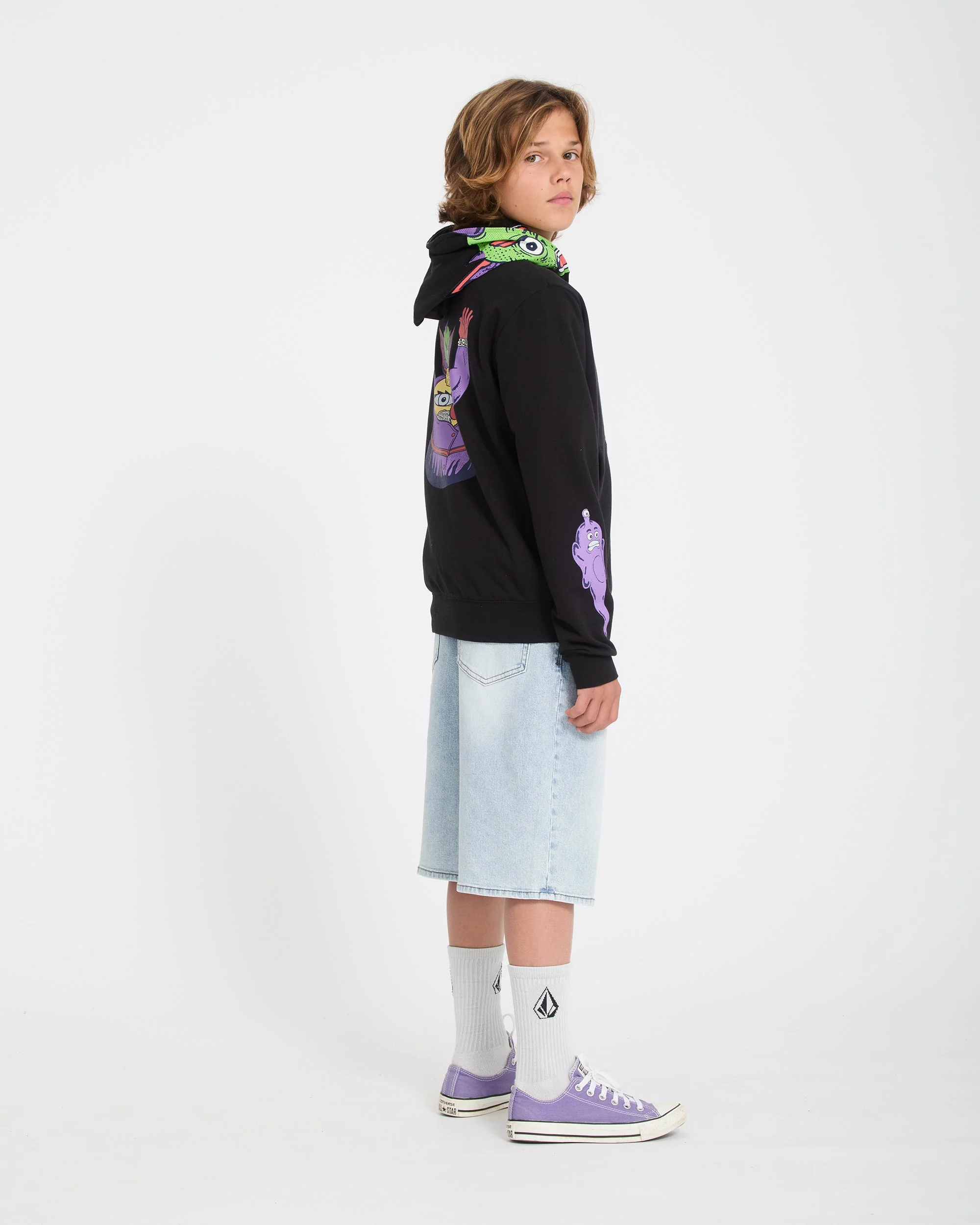 Ben Sanair Full Zip Hoodie - Black - (KINDER) - Image 8