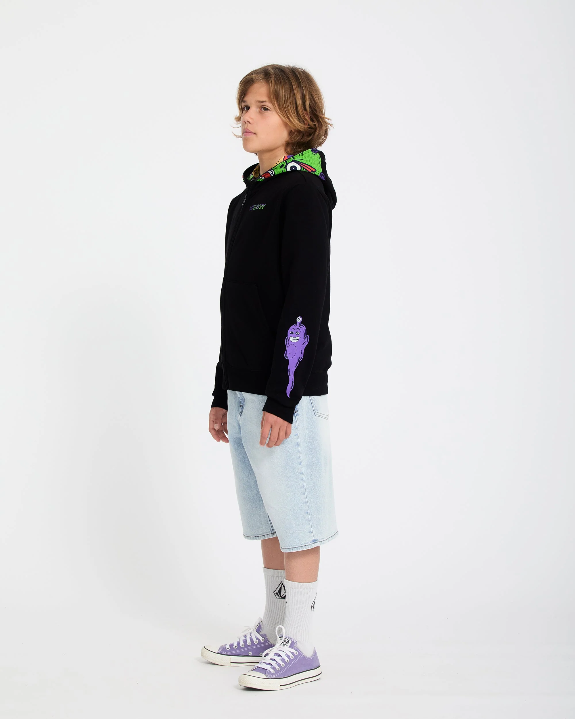 Ben Sanair Full Zip Hoodie - Black - (KINDER) - Image 9