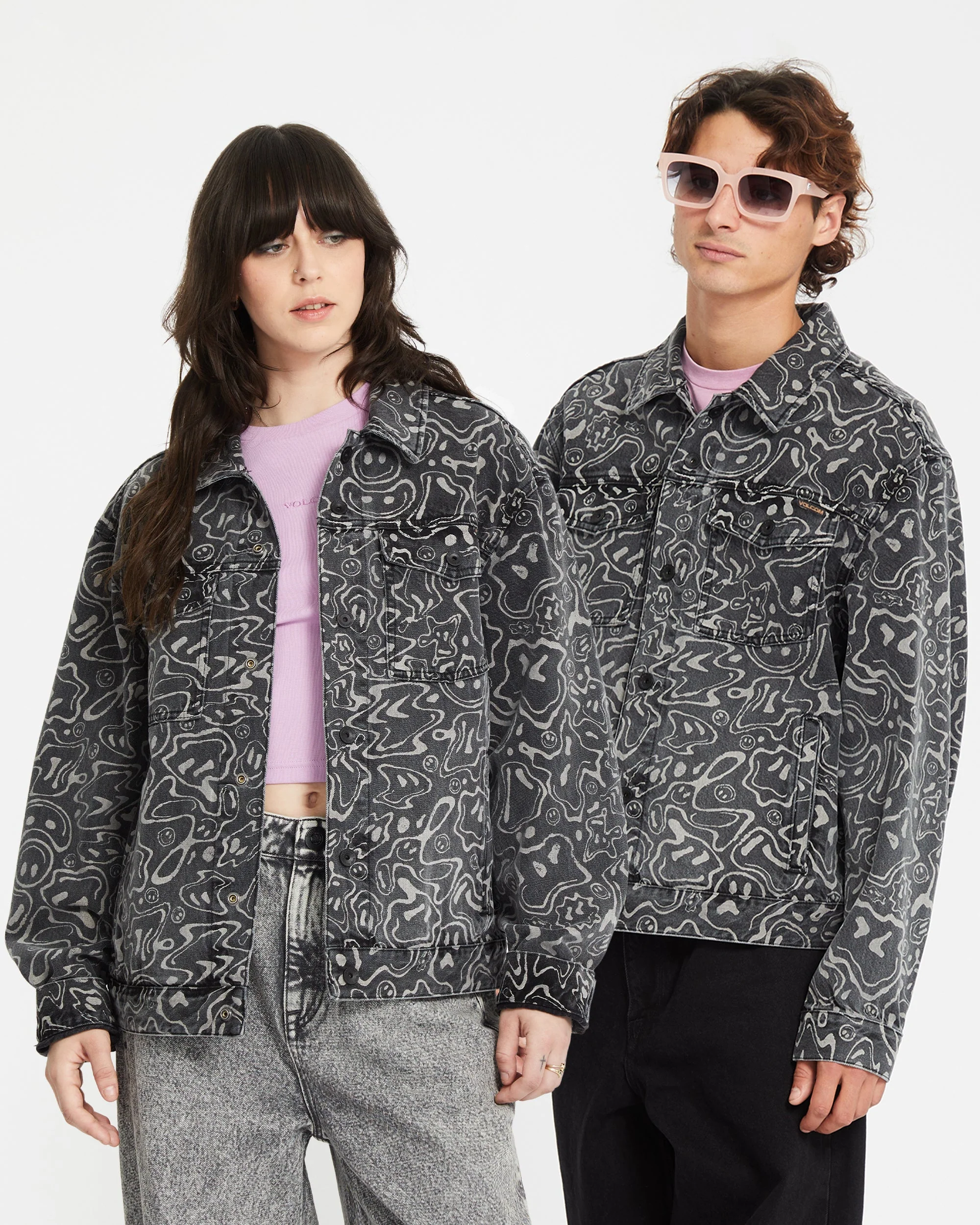 Filip Rygalski Denim Jacke - BLACK PRINT